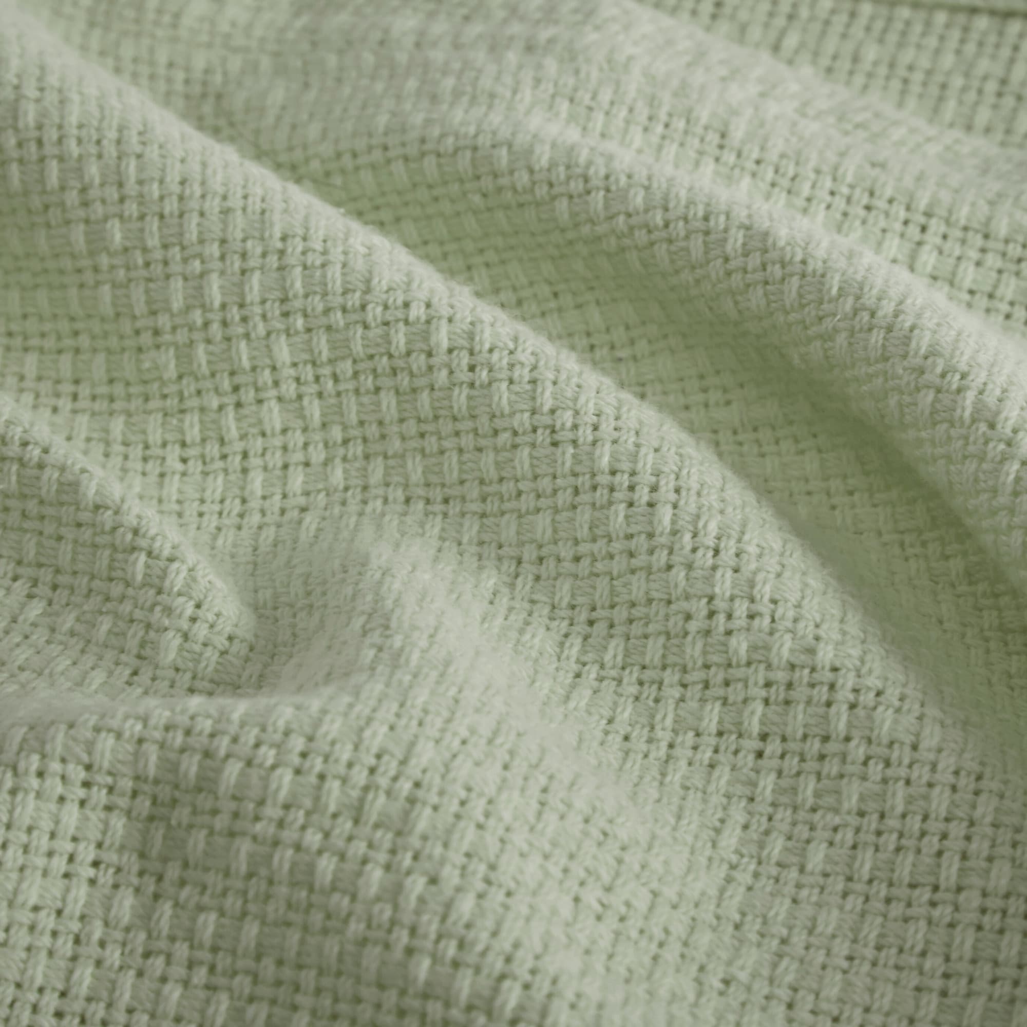 Madison Park Freshspun Basketweave Cotton Blanket