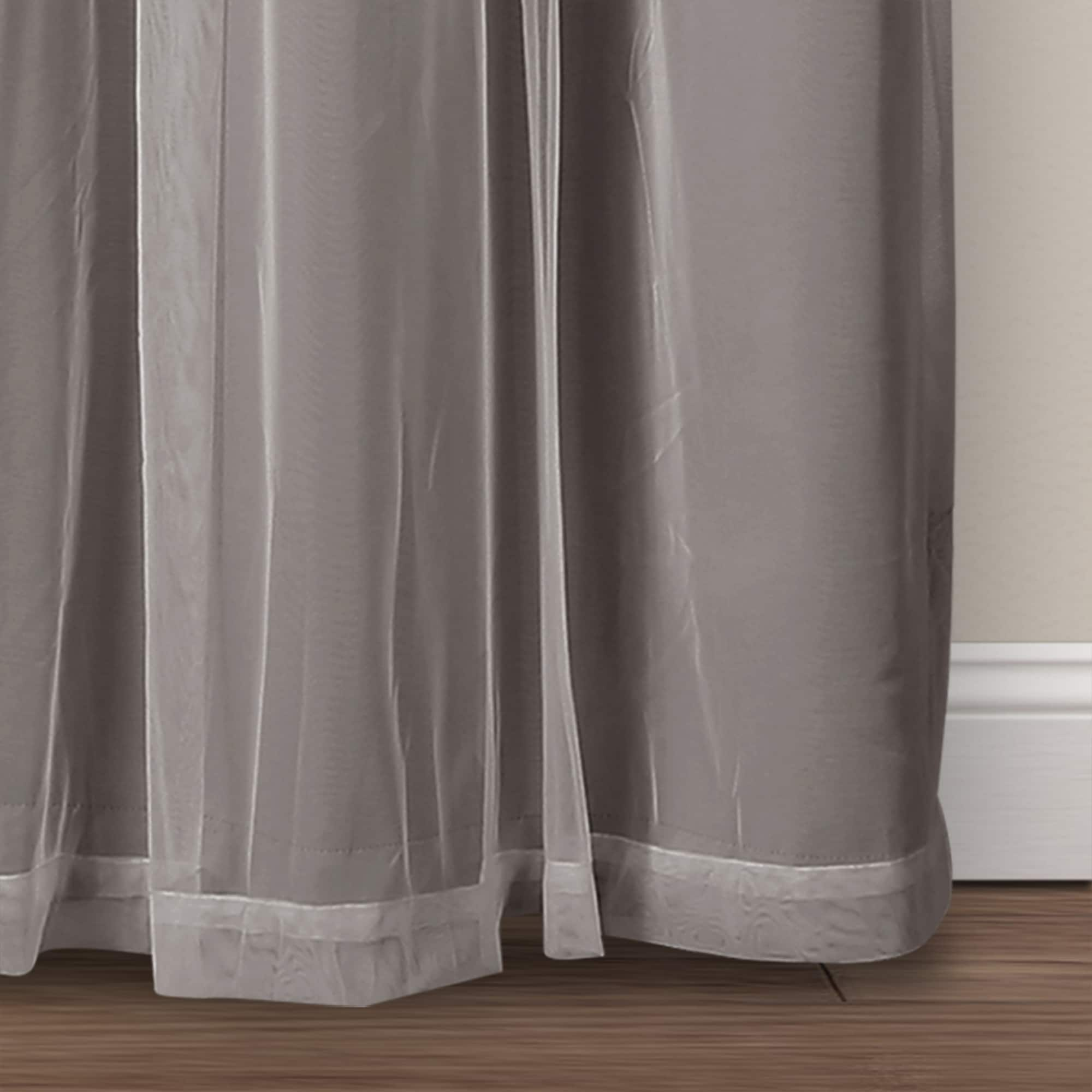 Lush Decor Grommet Sheer Panel Pair with Insulated Blackout Lining