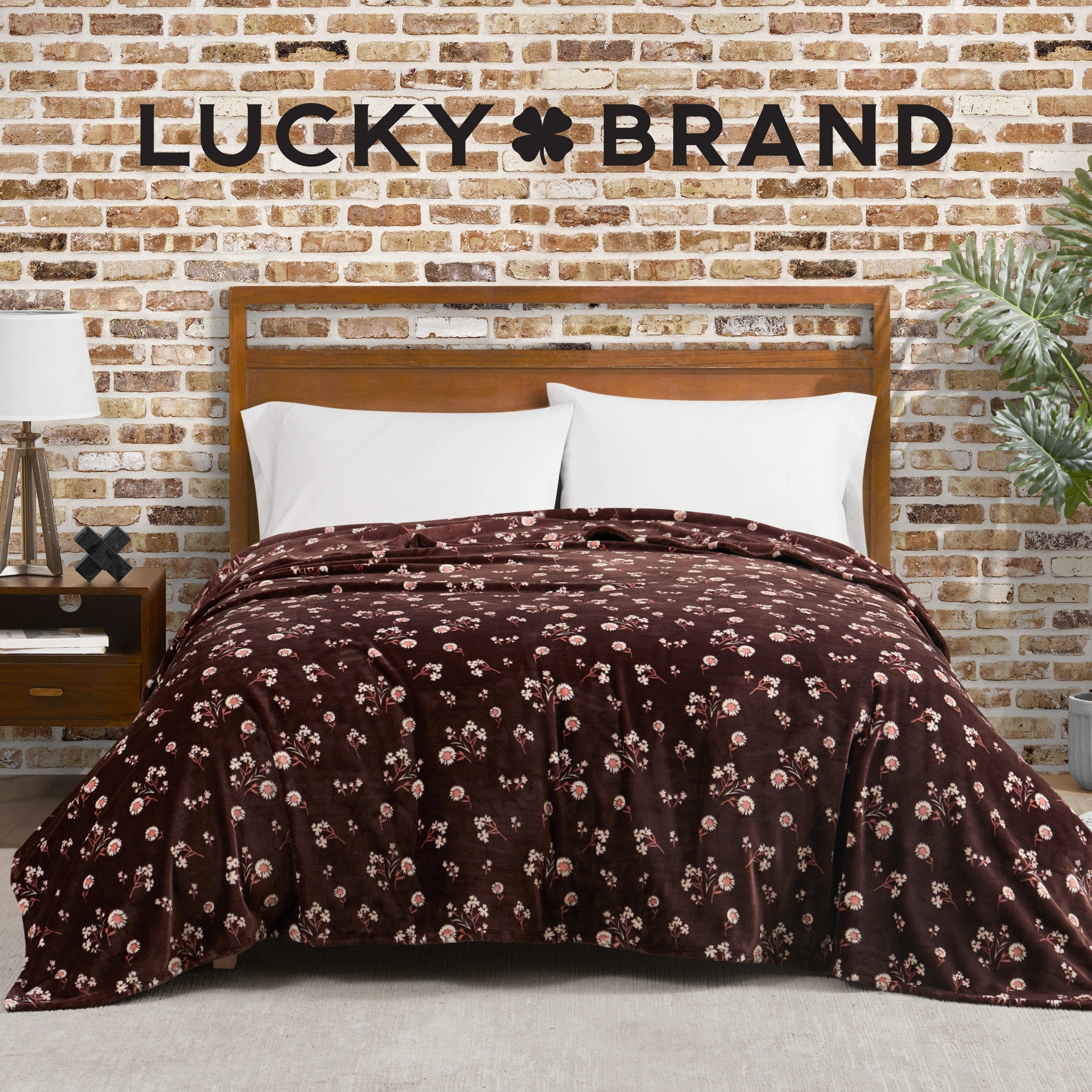 Lucky Brand Daisy Throws Plush 50 x 70 Throw Blanket