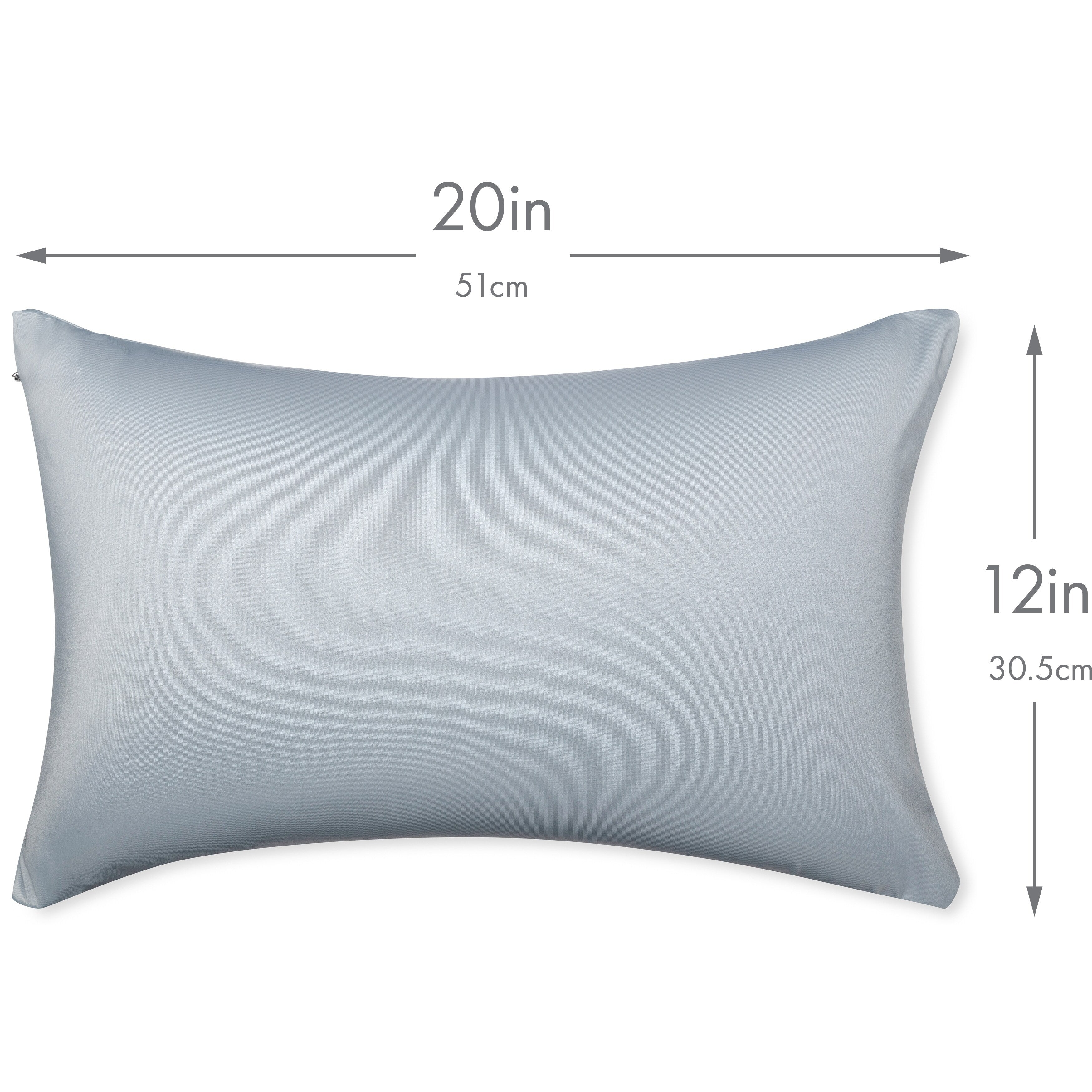 Throw Pillow Cozy Soft Microbead Light Grey: 1 Pc