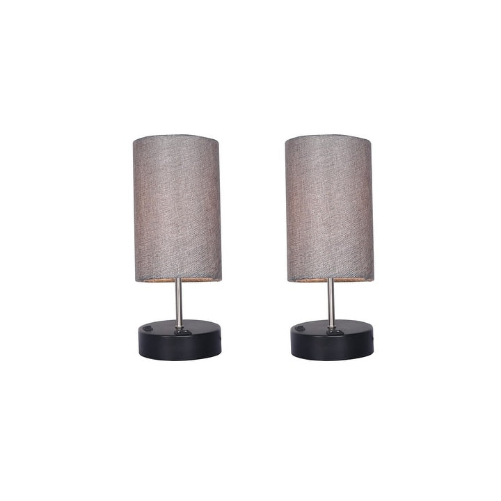 Lennox Metal Table Lamps with USB - Set of 2