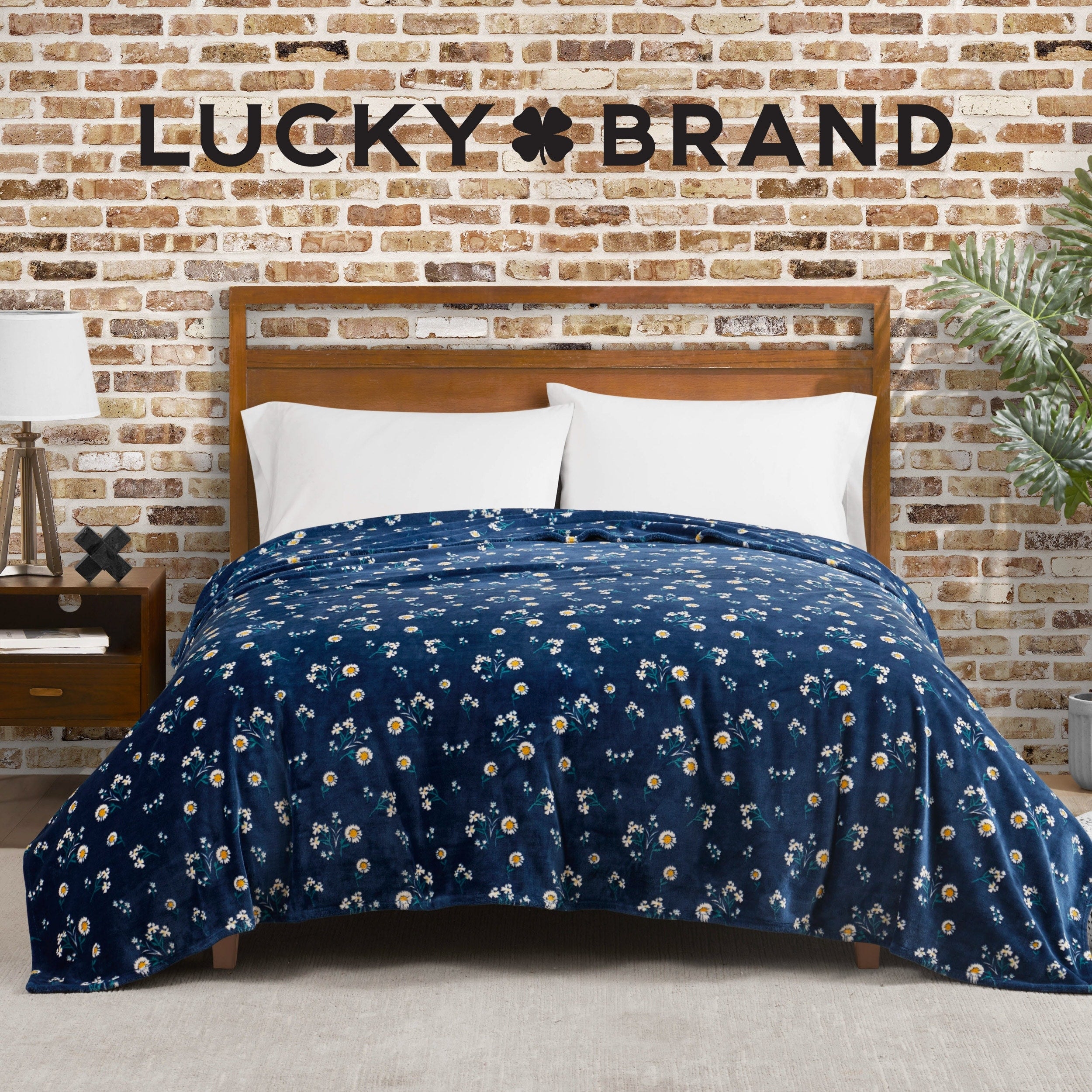 Lucky Brand Daisy Throws Plush 50 x 70 Throw Blanket