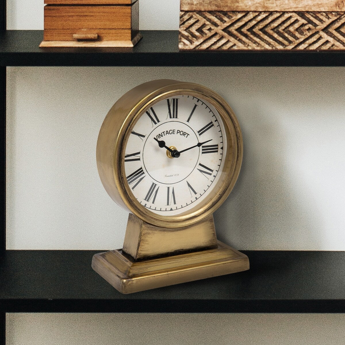 Metal Mantel Clock