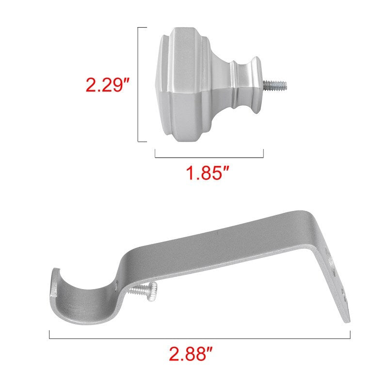 UTOPIA ALLEY 5/8 Inch Curtain Rod - Curtain Rods For Windows 28 to 48 Inch, Adjustable Drapery Rods