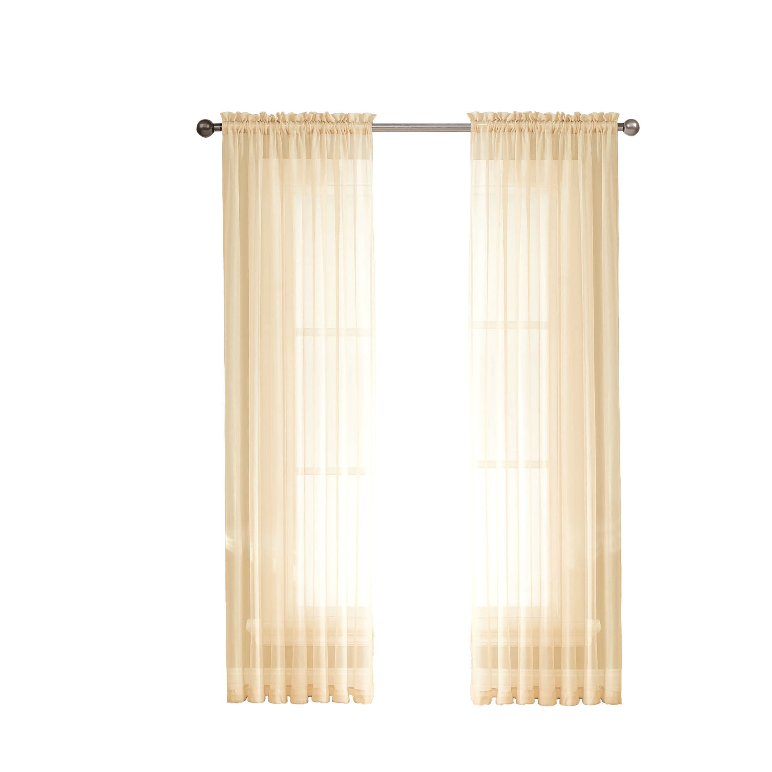 Window Elements Diamond Sheer Voile Extra Wide, 56 Inch Wide. Rod Pocket Curtain Panel