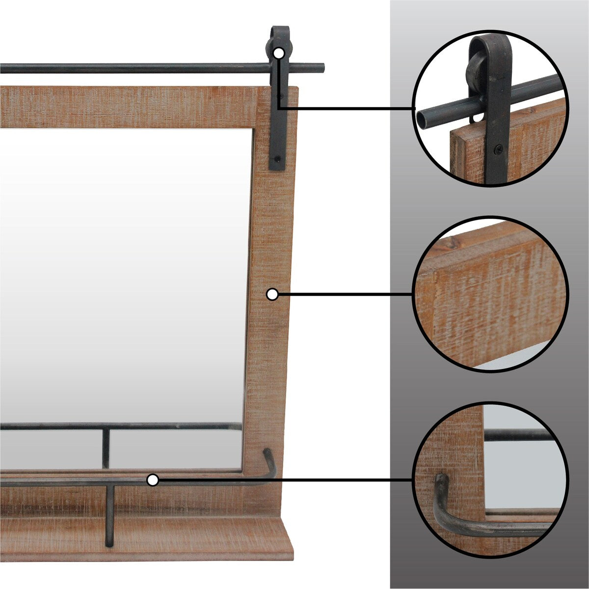 FirsTime & Co. Ingram Farmhouse Barn Door Mirror