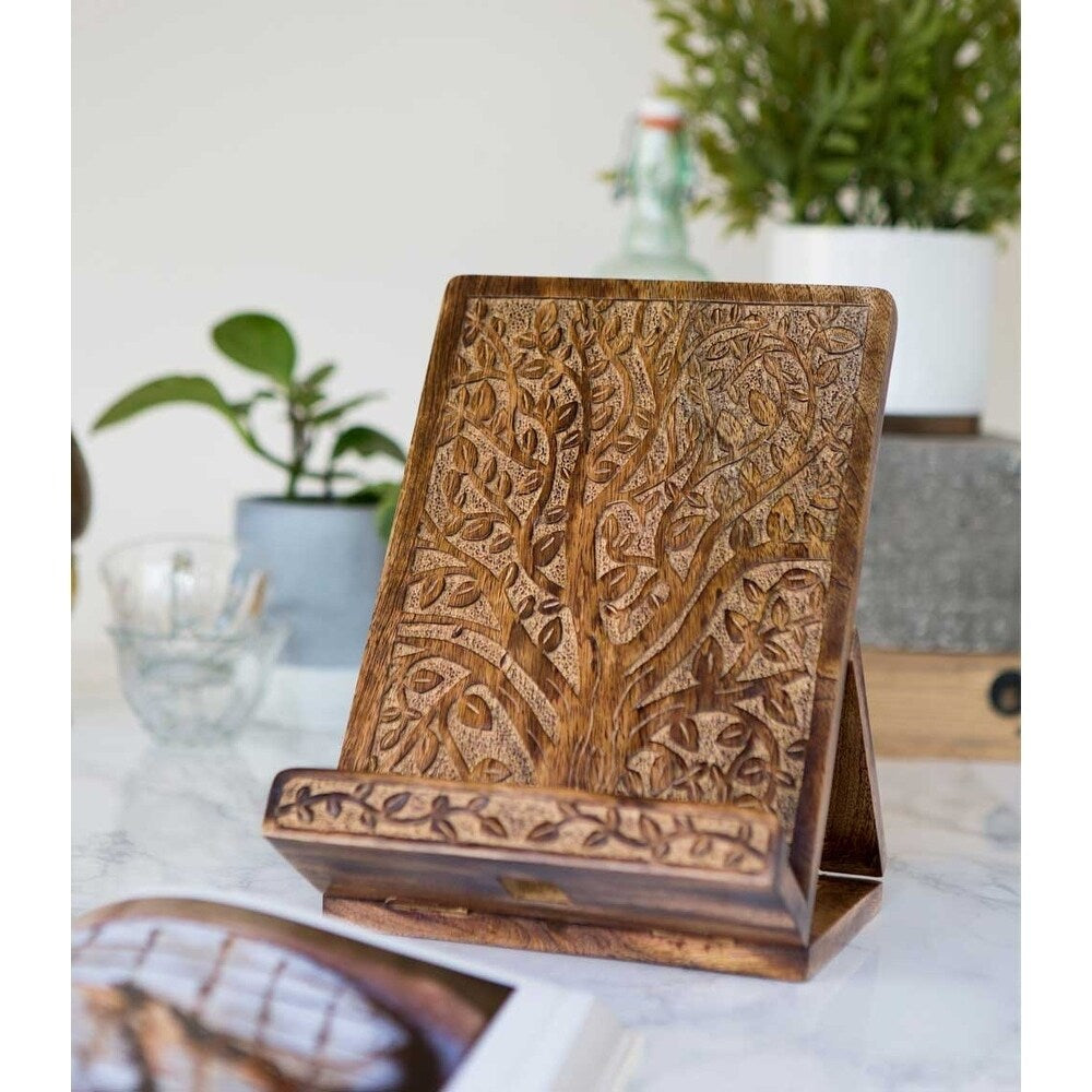 Handmade Aranyani Tablet and Book Stand (India) - 7.5 L, 10.25 H