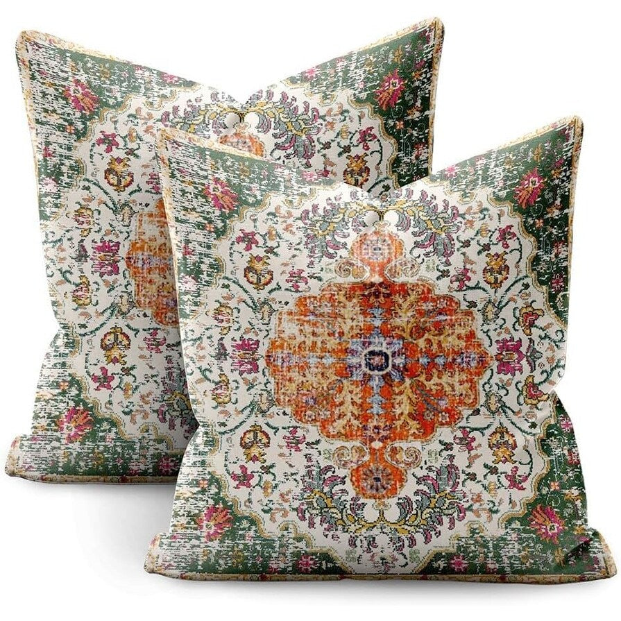 Boho Pillow CoversSet of 2,Throw Pillow Covers Outdoor Decorative