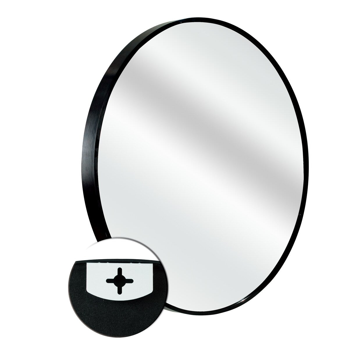 Round Mirror Wall Mounted, Circle Bathroom Vanity Wall Mirror with Metal Frame - 16/20/24/30/32/36