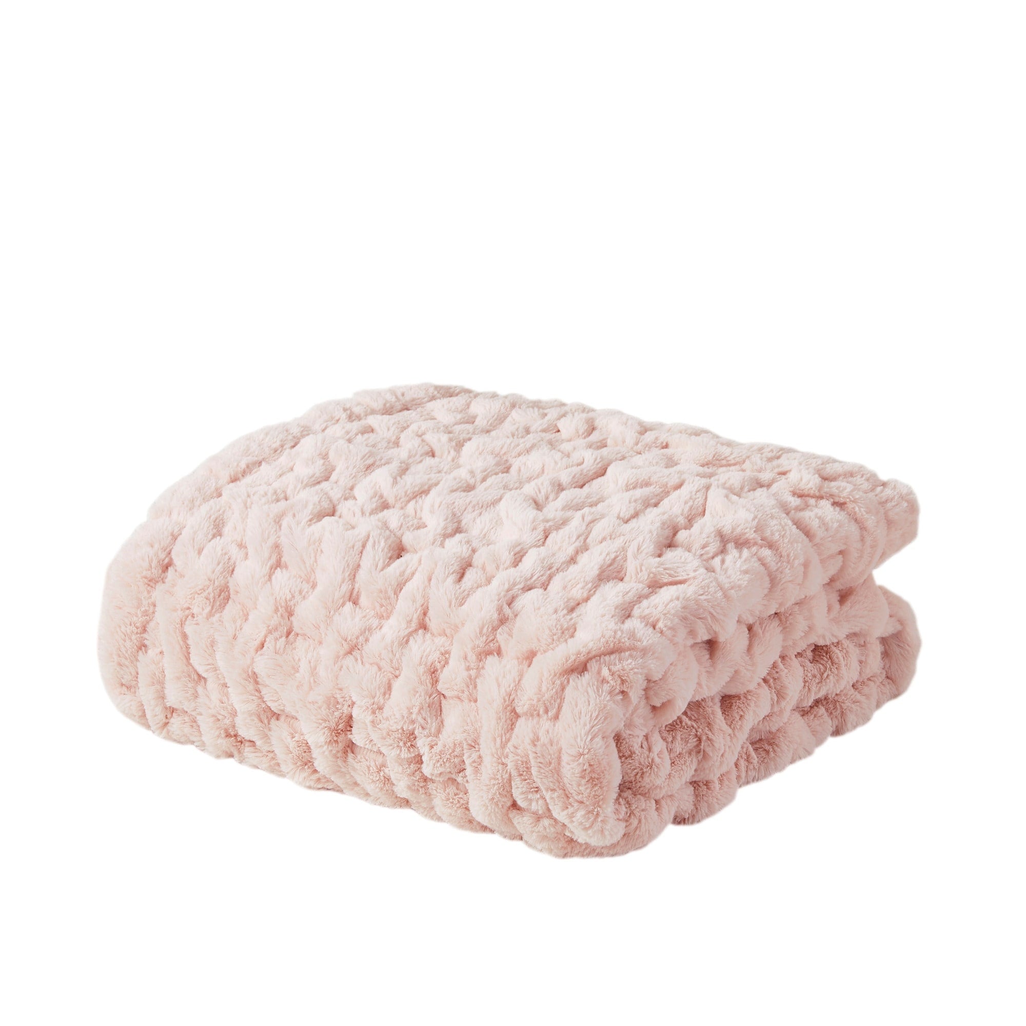 Madison Park Ruched Fur Throw