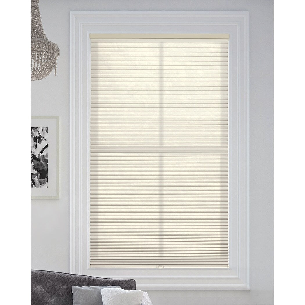 BlindsAvenue Cordless Light Filtering Cellular Honeycomb Shade, 9/16 Single Cell, Fawn