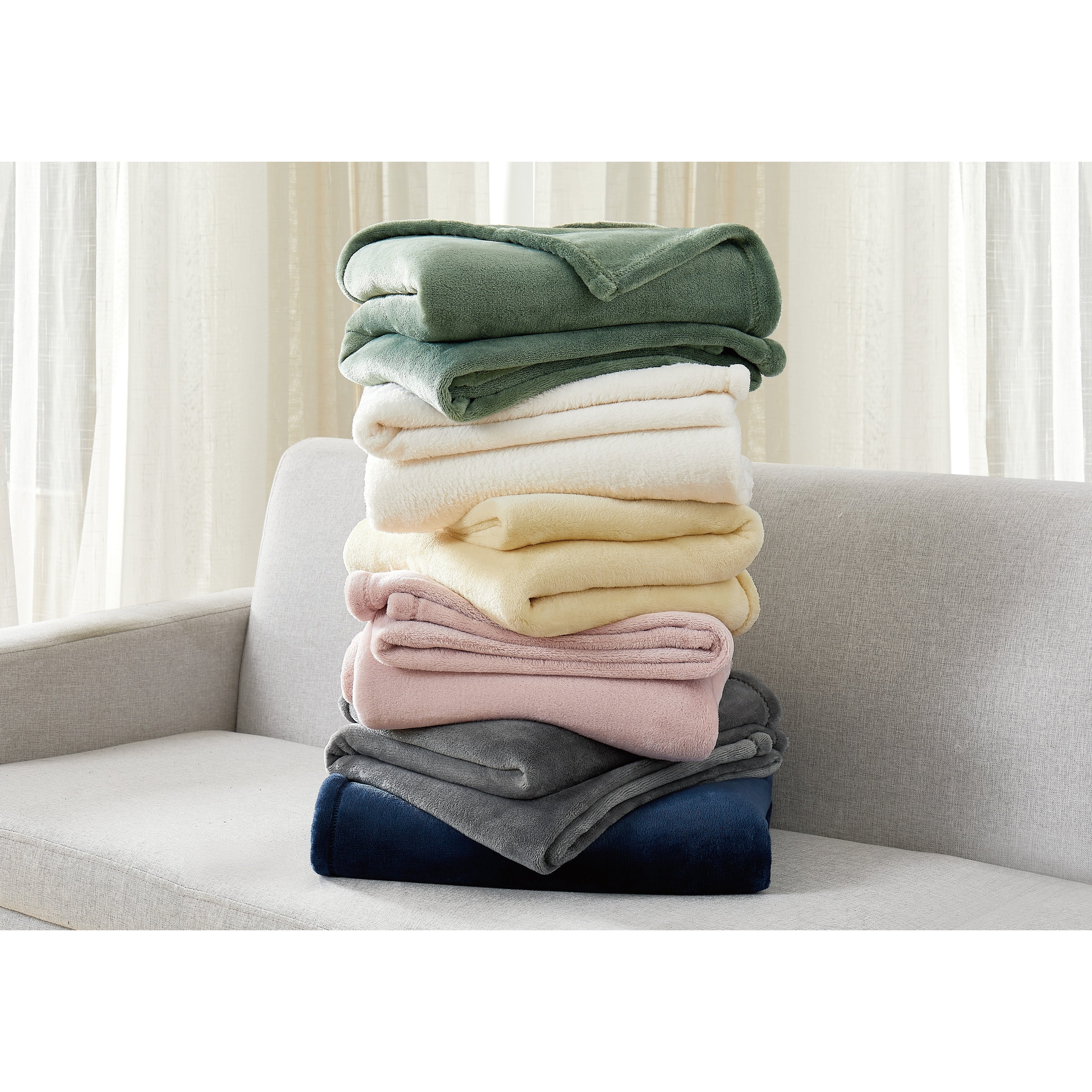 Cannon Heritage Solid Plush Blanket & Throw