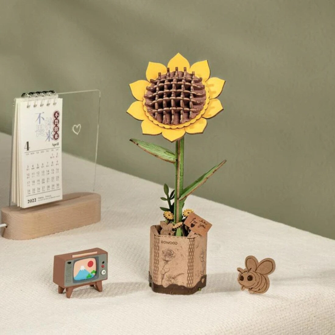 DIY 3D Wood Flower Puzzles