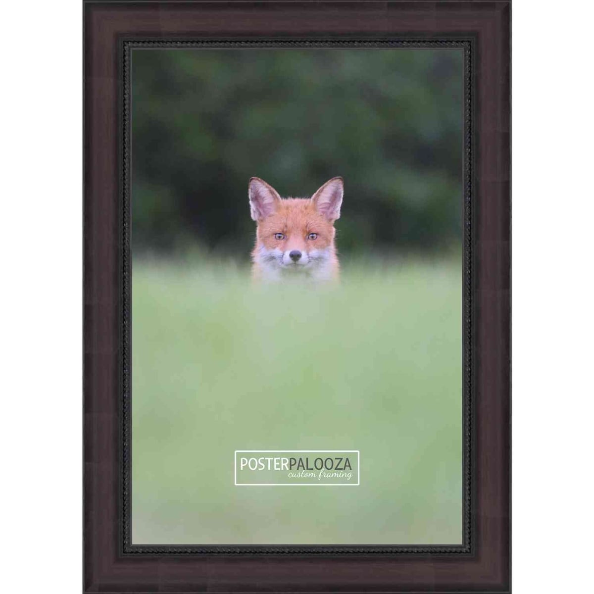 12x24 Traditional Mahogany Complete Wood Picture Frame with UV Acrylic, Foam Board Backing, & Hardware