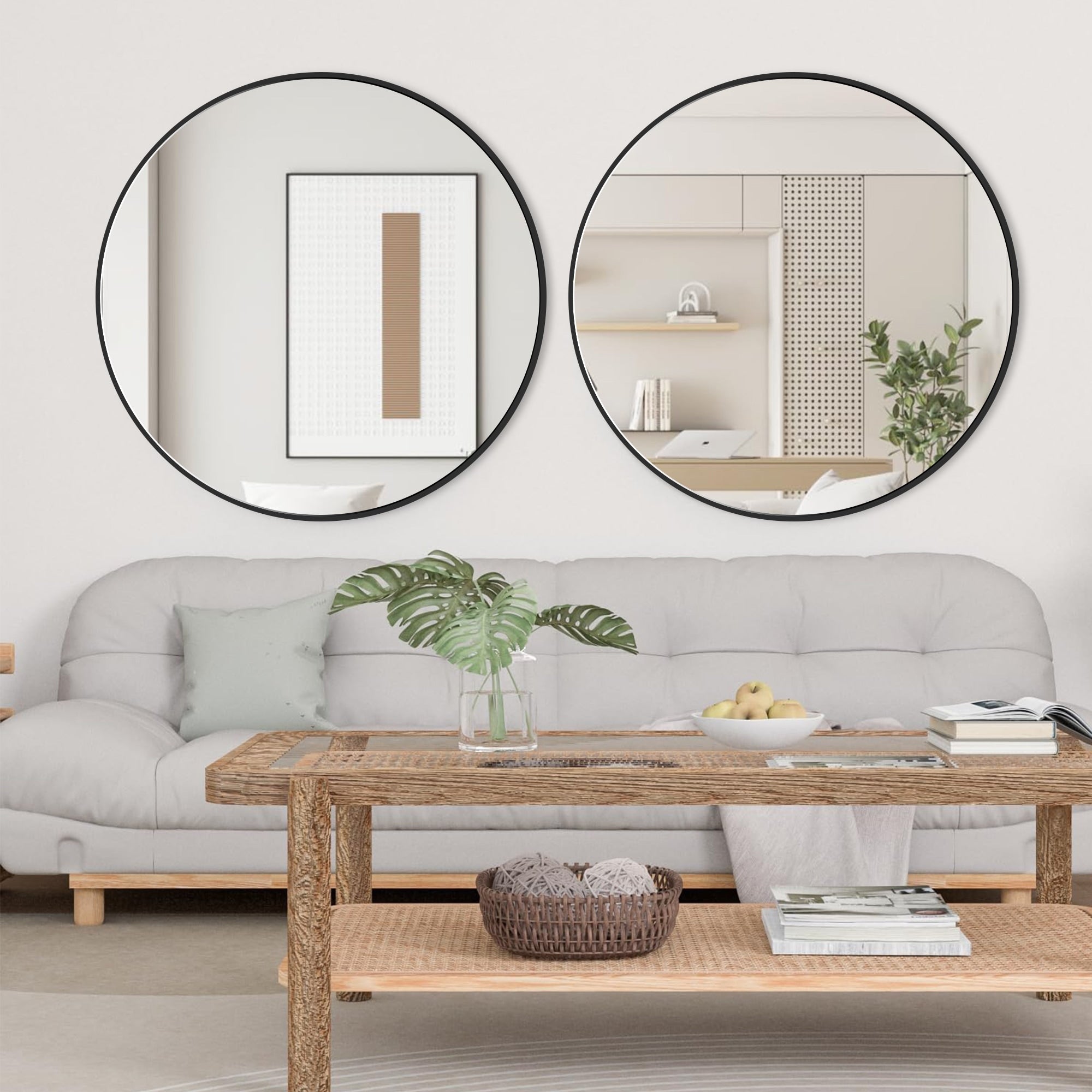 Modern Bathroom Wall Mounted Round Vanity Mirror