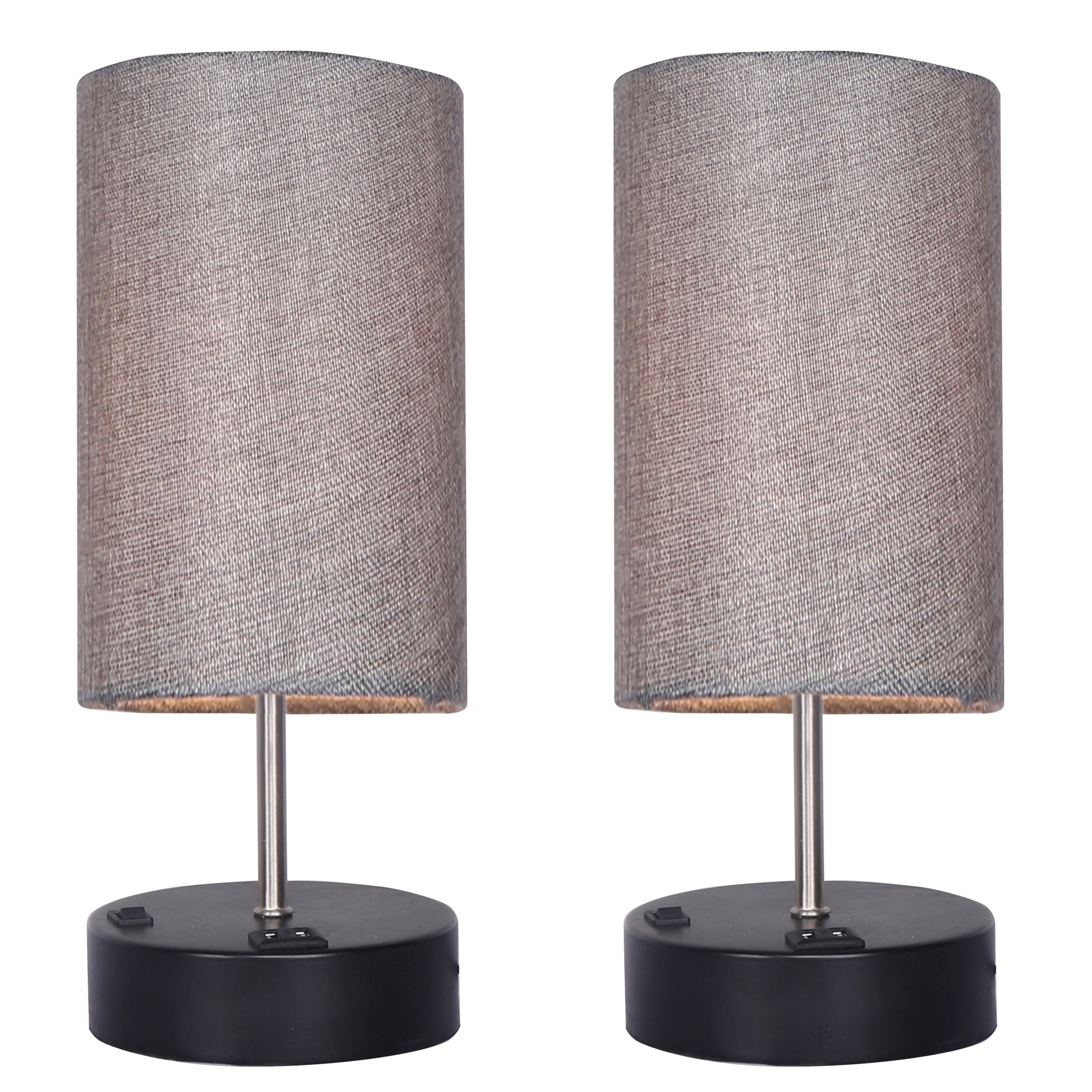 Lennox Metal Table Lamps with USB - Set of 2