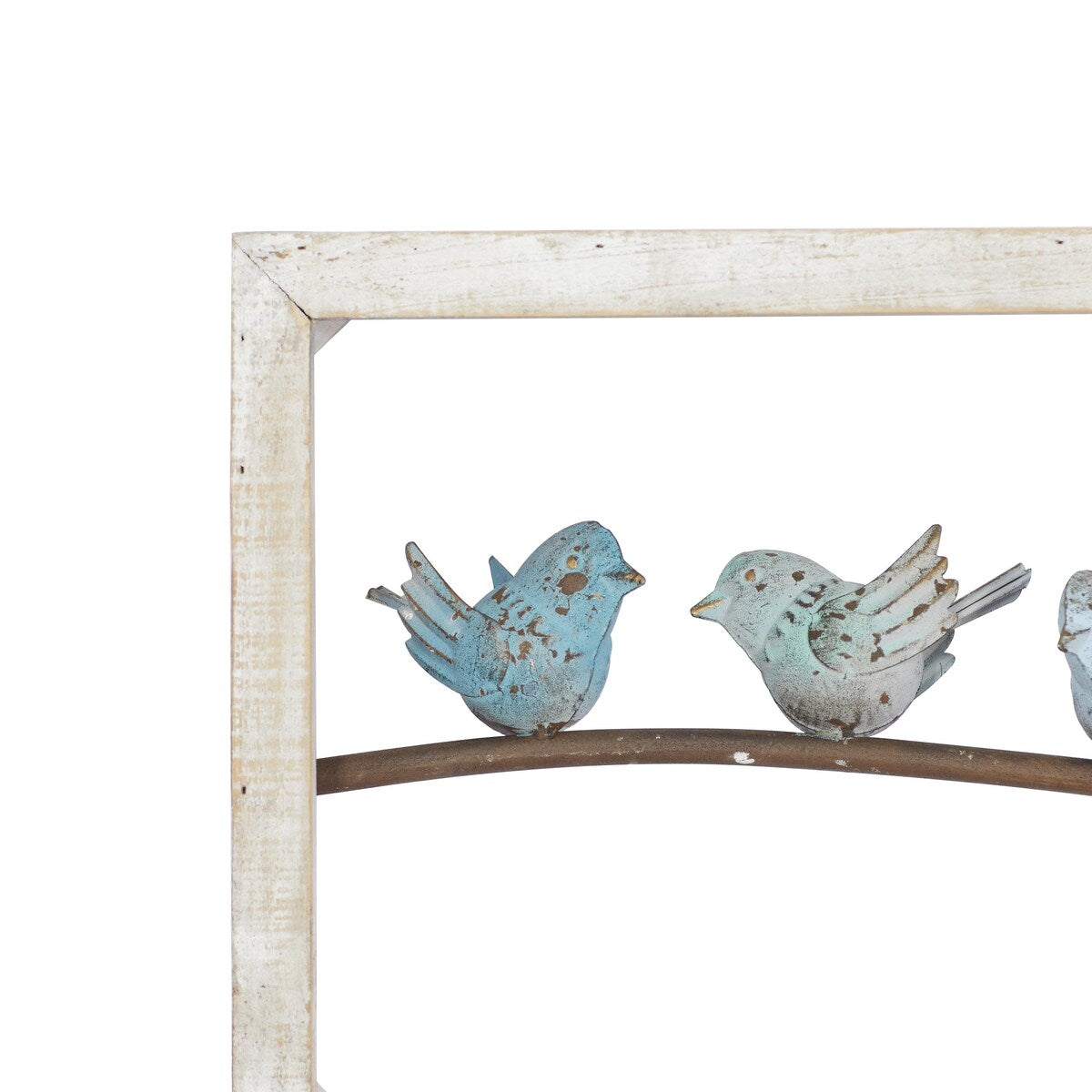 Metal Bird Home Wall Decor - White - Roche River Decor