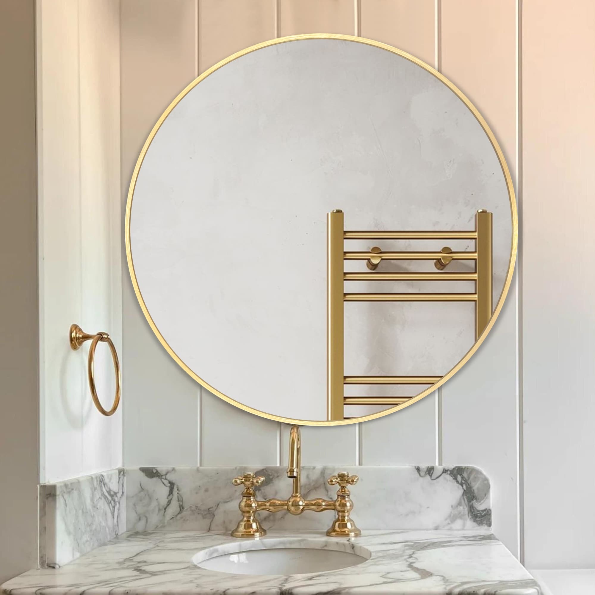 Modern Bathroom Wall Mounted Round Vanity Mirror