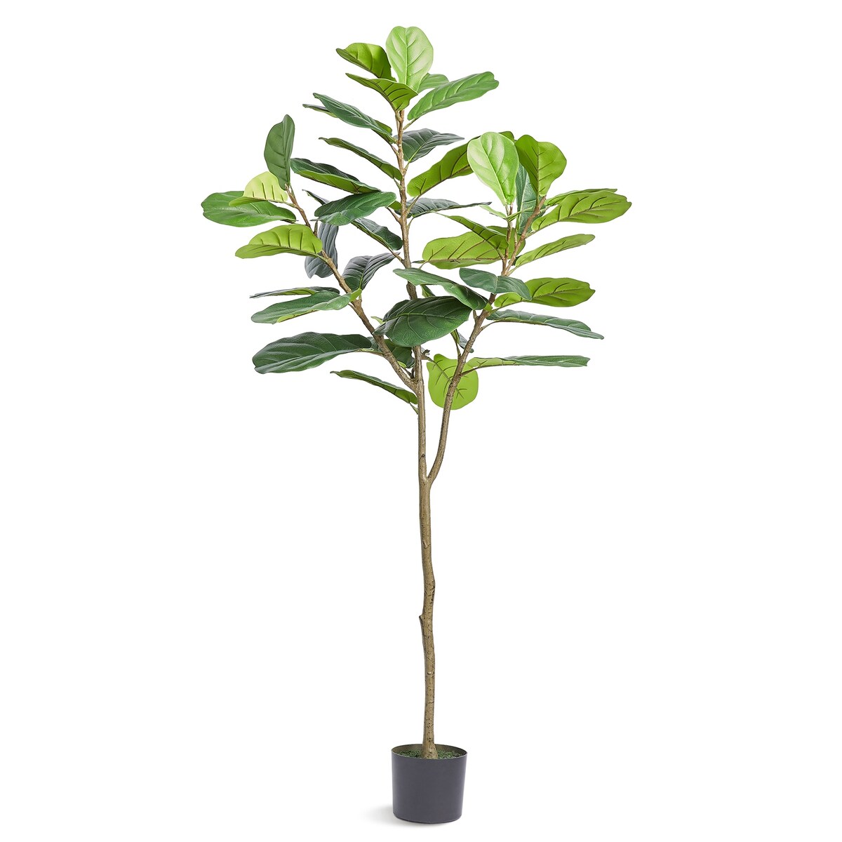 VEVOR Artificial Fiddle Leaf Fig Tree,Lifelike Green Fake Potted Tree for Home Office Warehouse Decor Indoor Outdoor