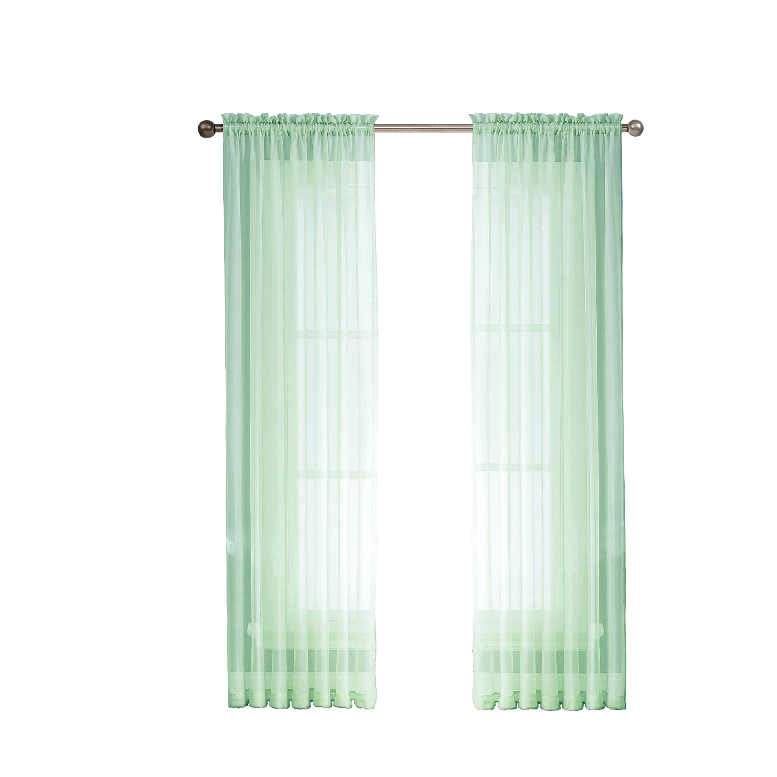 Window Elements Diamond Sheer Voile Extra Wide, 56 Inch Wide. Rod Pocket Curtain Panel