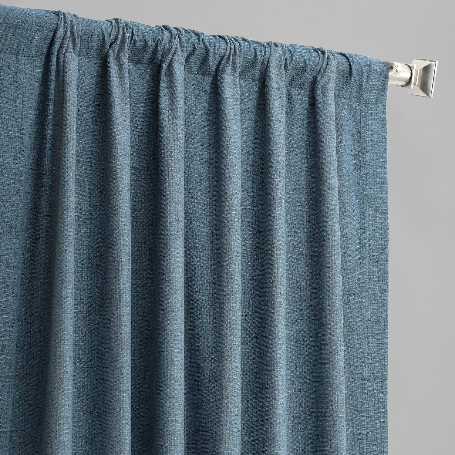 Exclusive Fabrics Vintage Thermal Cross Linen Weave Blackout Curtains (1 Panel)