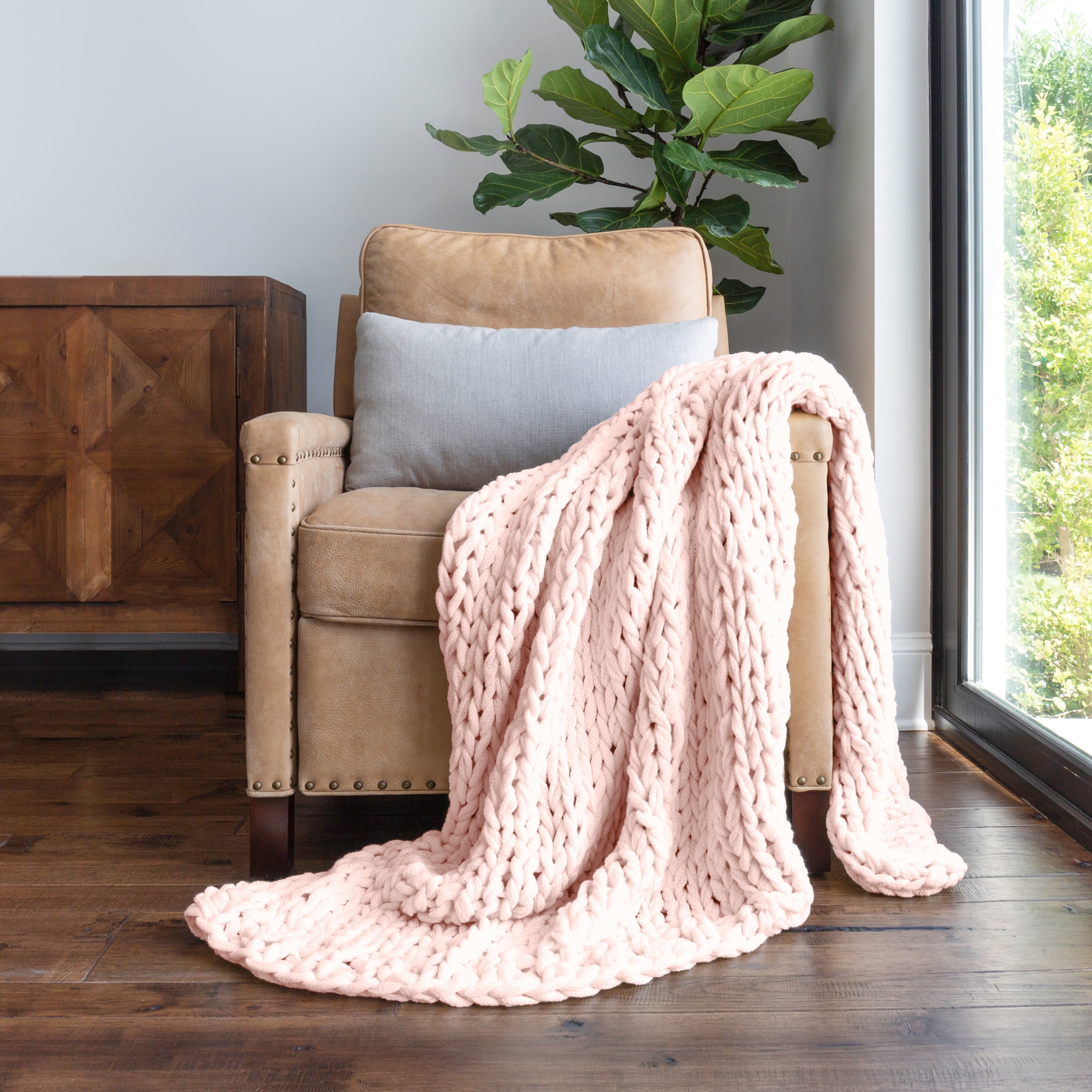 Soft Handmade Chunky Knit Throw Blanket