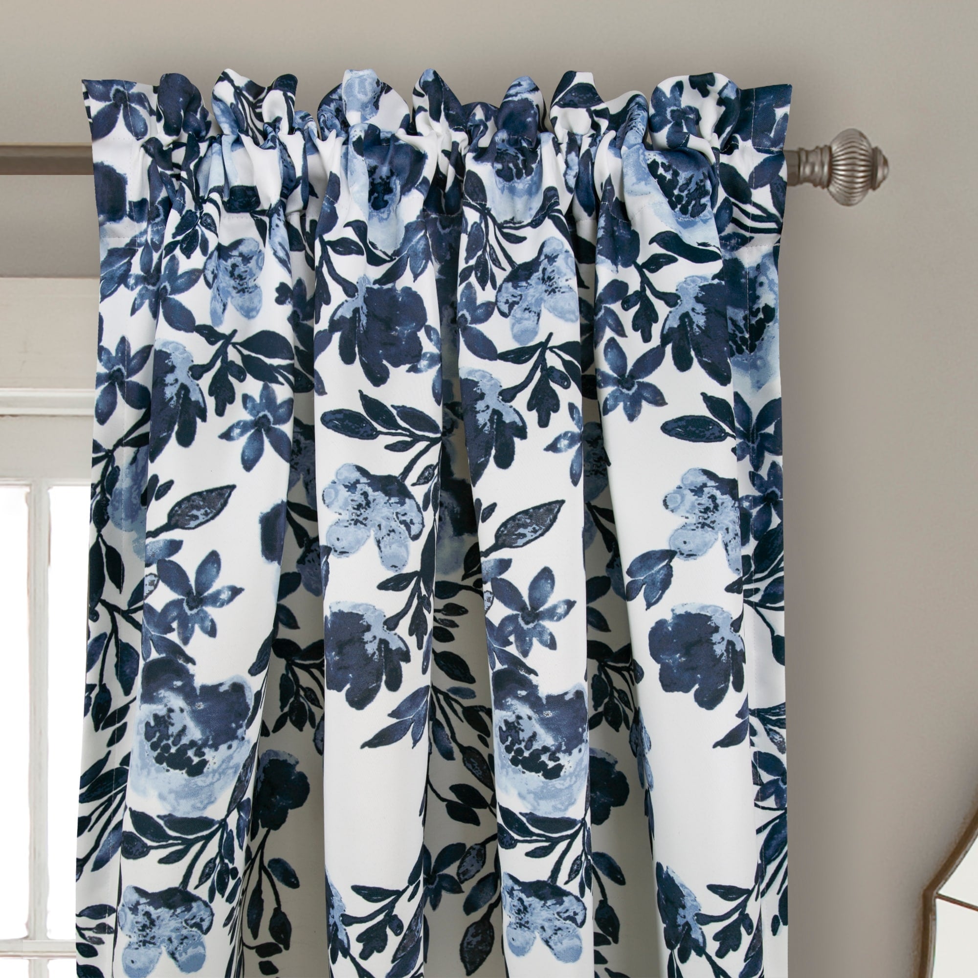 Porch & Den Elcaro Floral Room Darkening Curtain Panel Pair