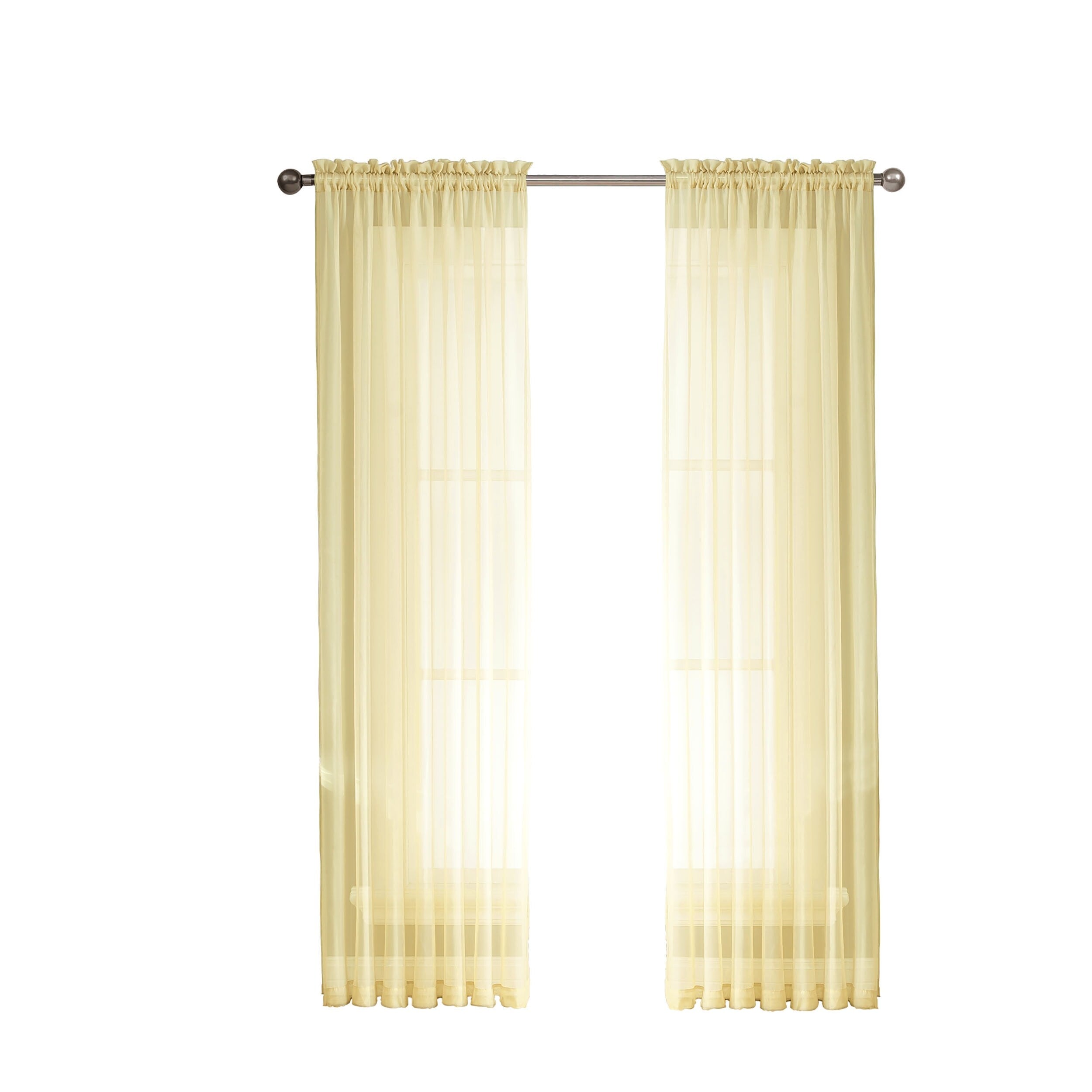 Window Elements Diamond Sheer Voile Extra Wide, 56 Inch Wide. Rod Pocket Curtain Panel