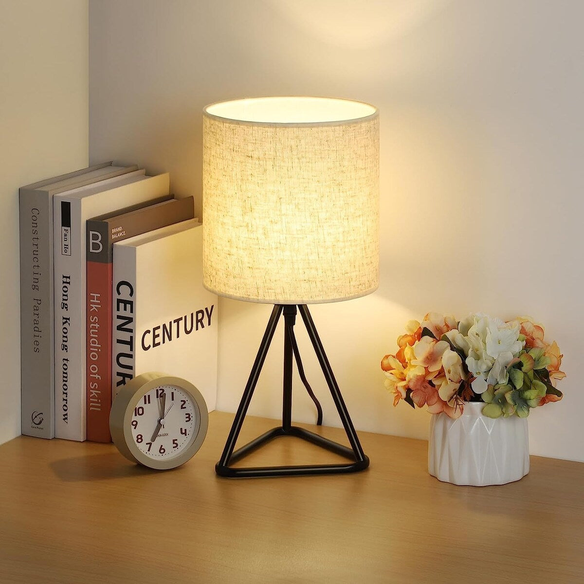 Set of 2 Cute Modern Bedside Nightstand Lamps for Living Room Bedroom