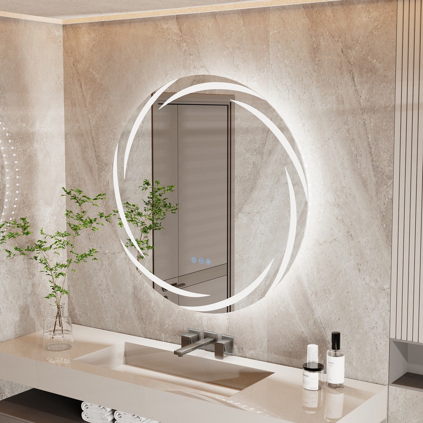 Unique Large Led Lighted Bathroom Mirror Backlit No Flicker