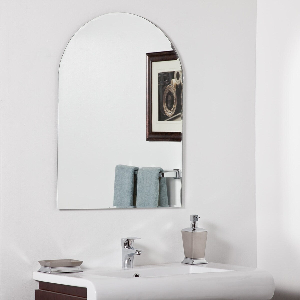 Rita Arch Modern Frameless Bathroom Vanity Mirror