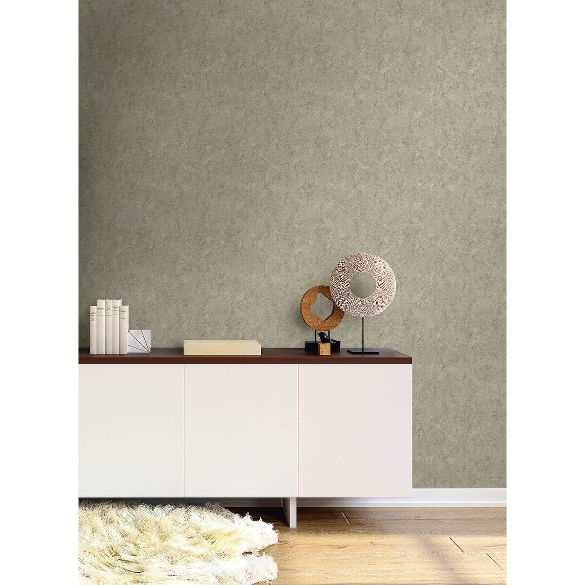 Seabrook Designs Sharla Faux Unpasted Wallpaper