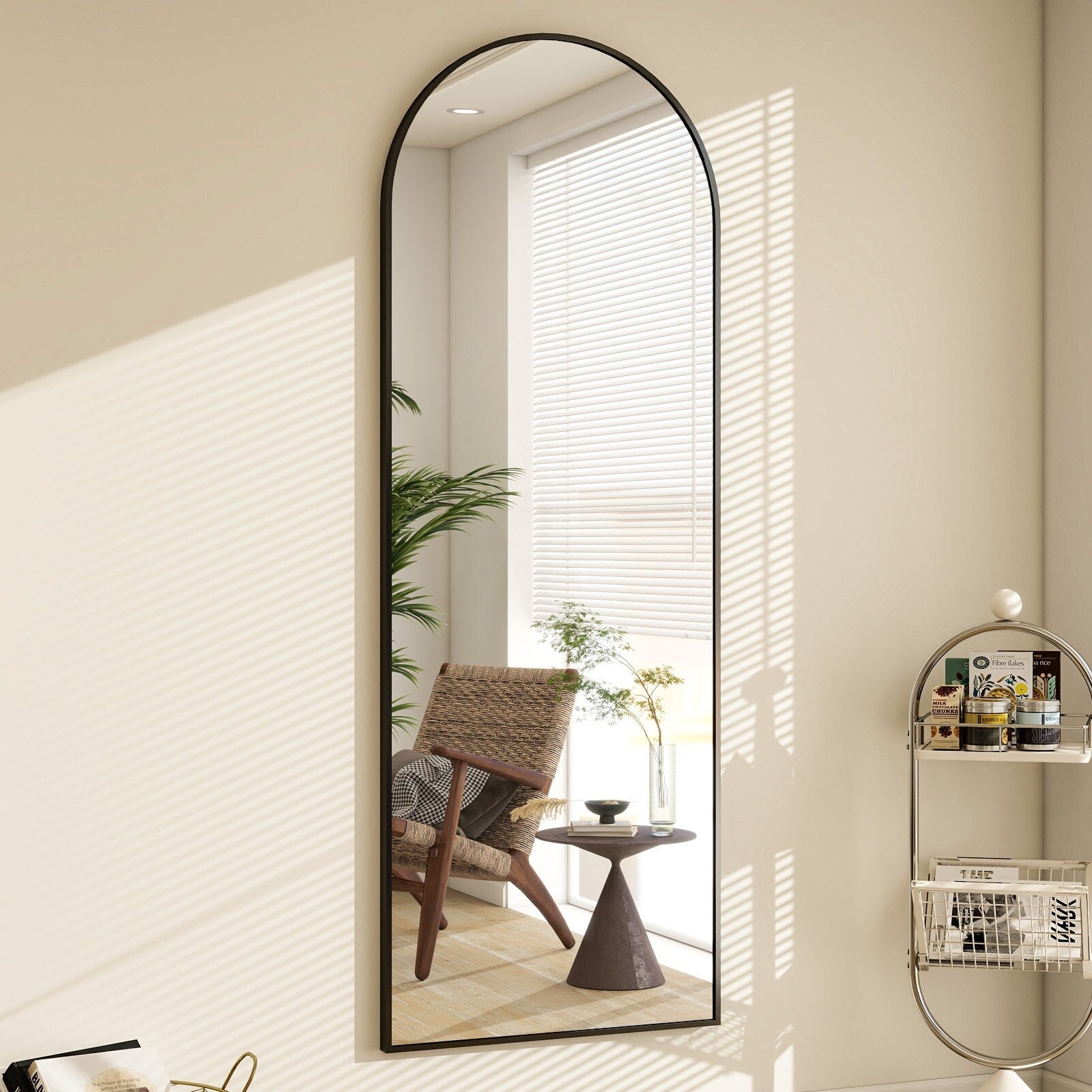 Metal Arch Full Length Mirror Floor Mirror Wall-Mounted