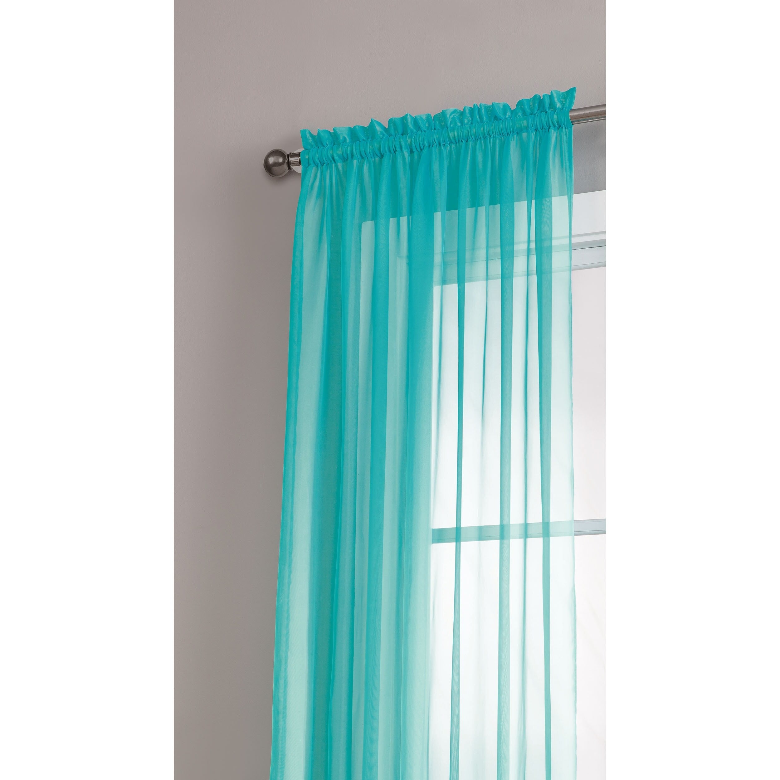 Window Elements Diamond Sheer Voile Extra Wide, 56 Inch Wide. Rod Pocket Curtain Panel