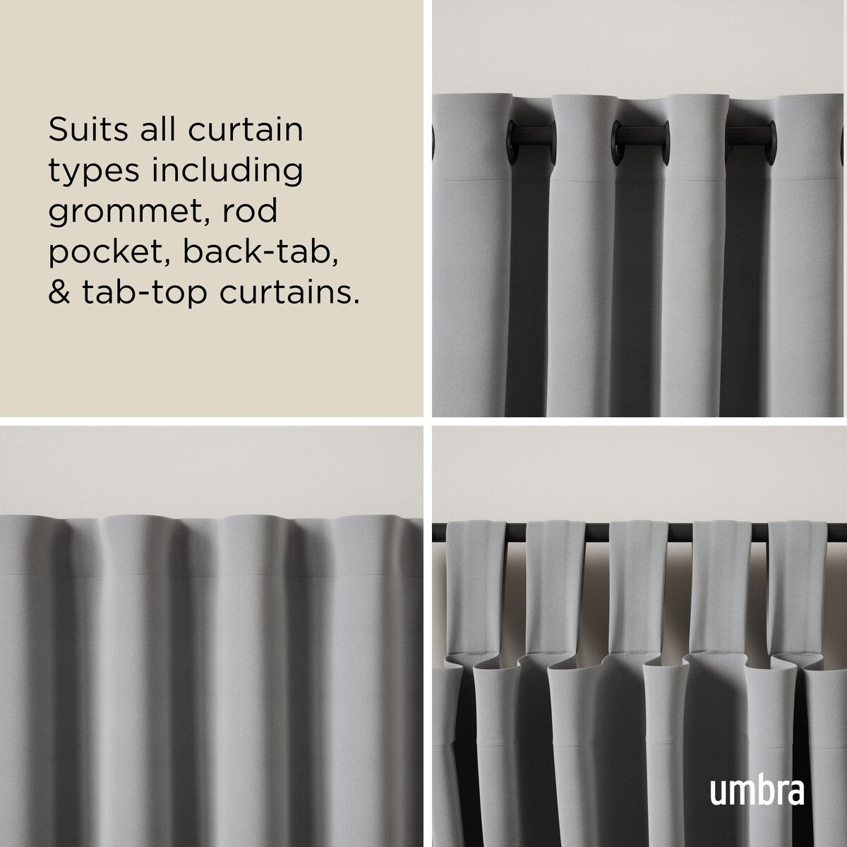 Umbra TWLIGHT Room-Darkening Curtain Rod