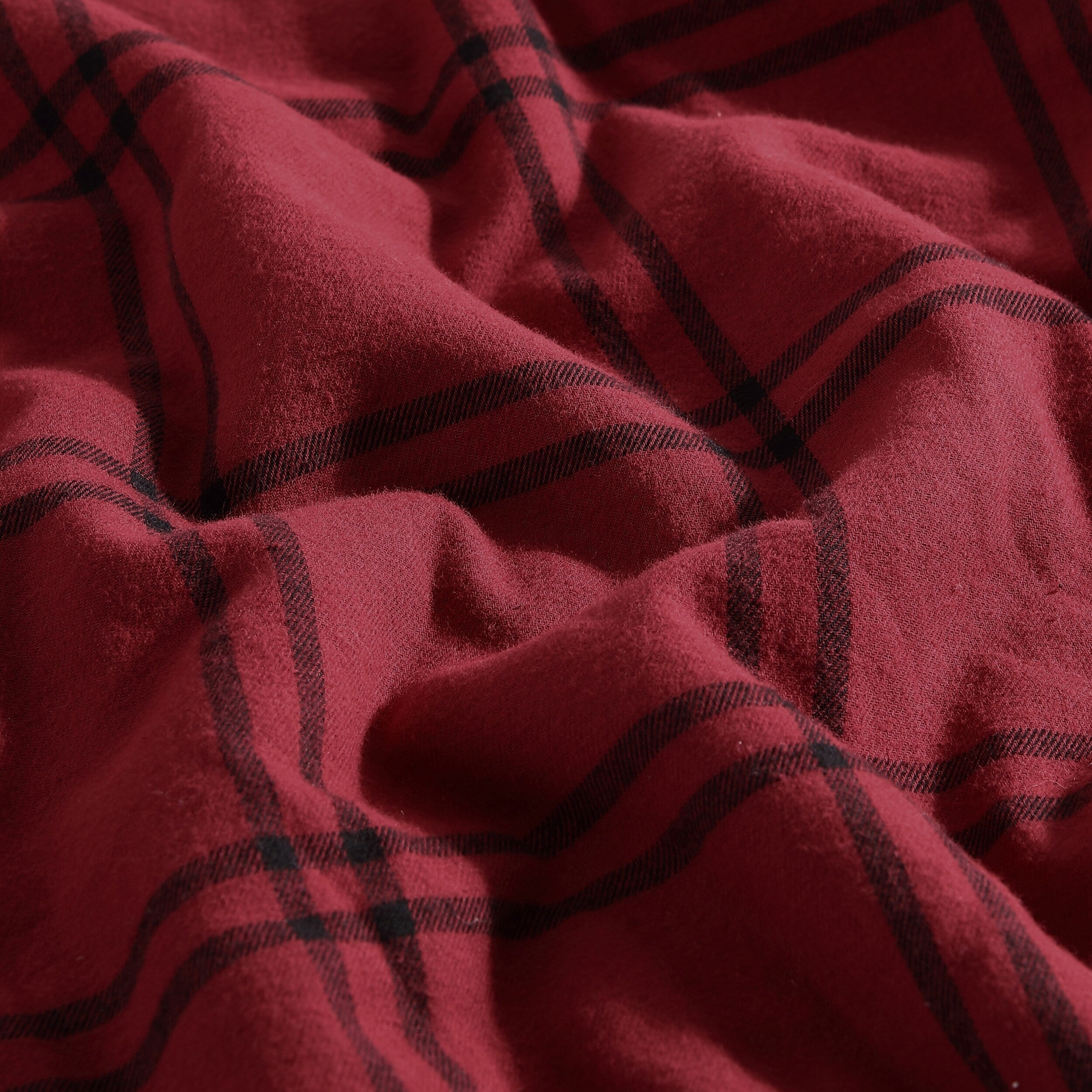 Eddie Bauer Cotton Flannel/Shearling Reverse Throw Blanket