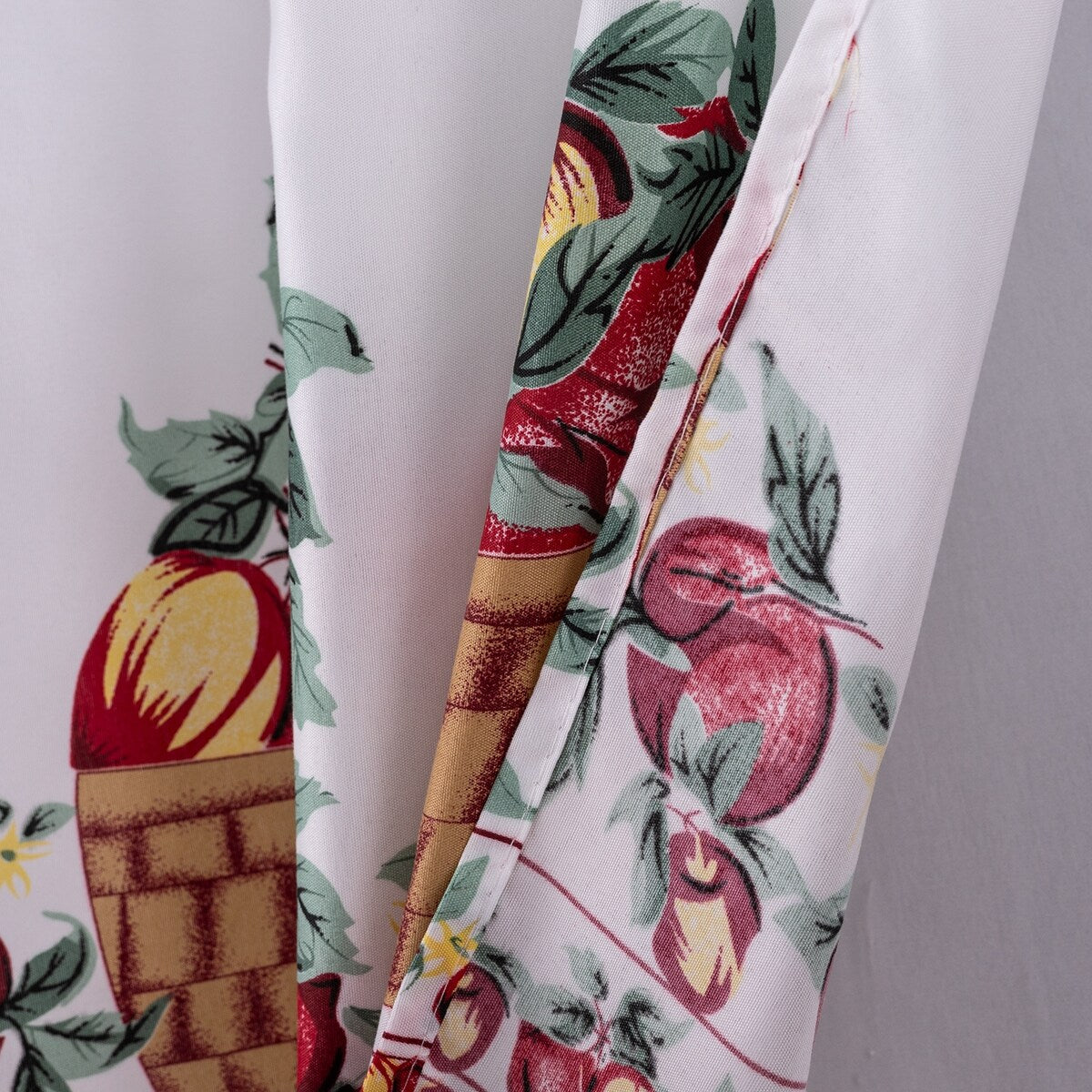 RT Designers Collection Ruffle Fruit Basket Tier and Valance Kitchen Curtain Set