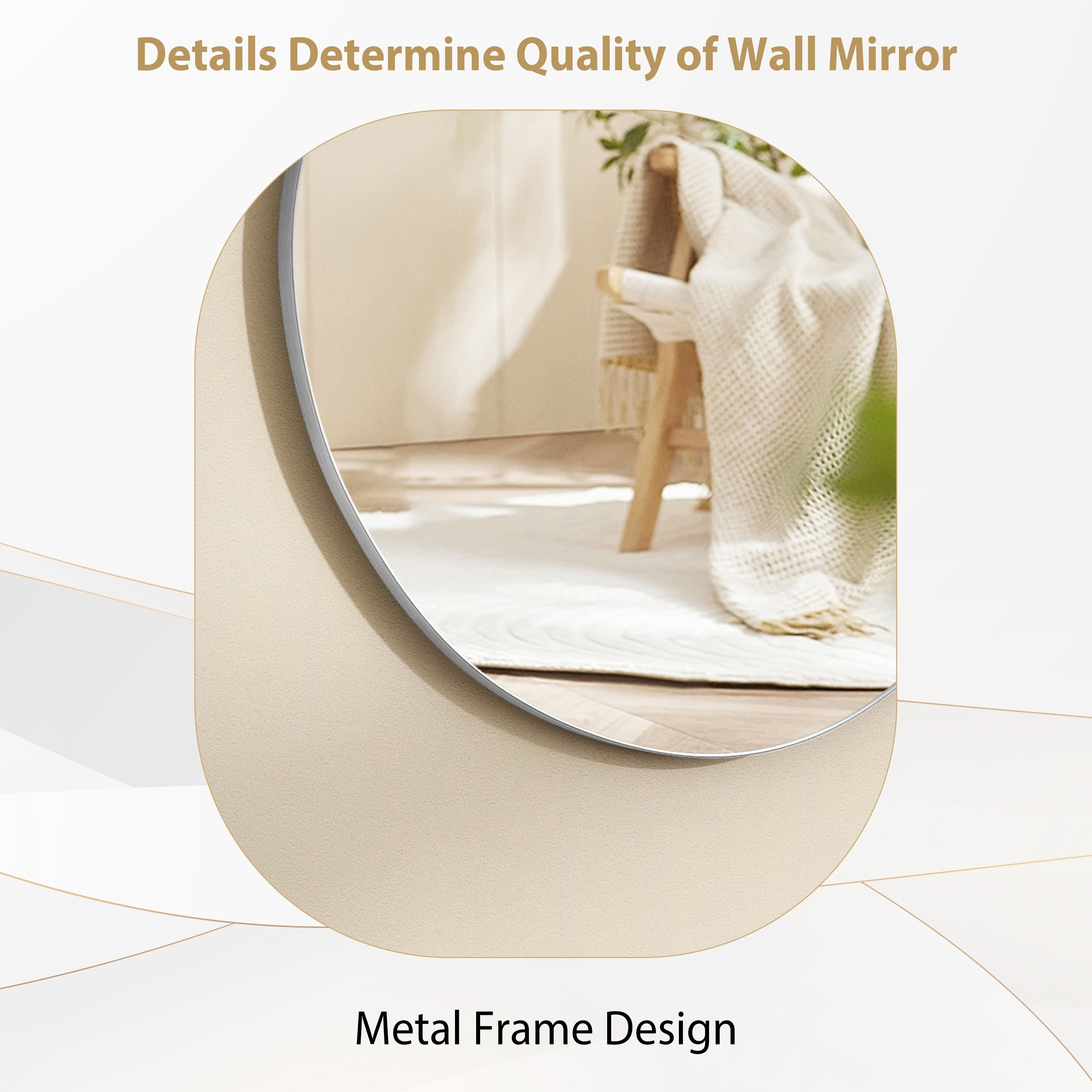 Asymmetrical Wavy Antique Accent Wall Mirror