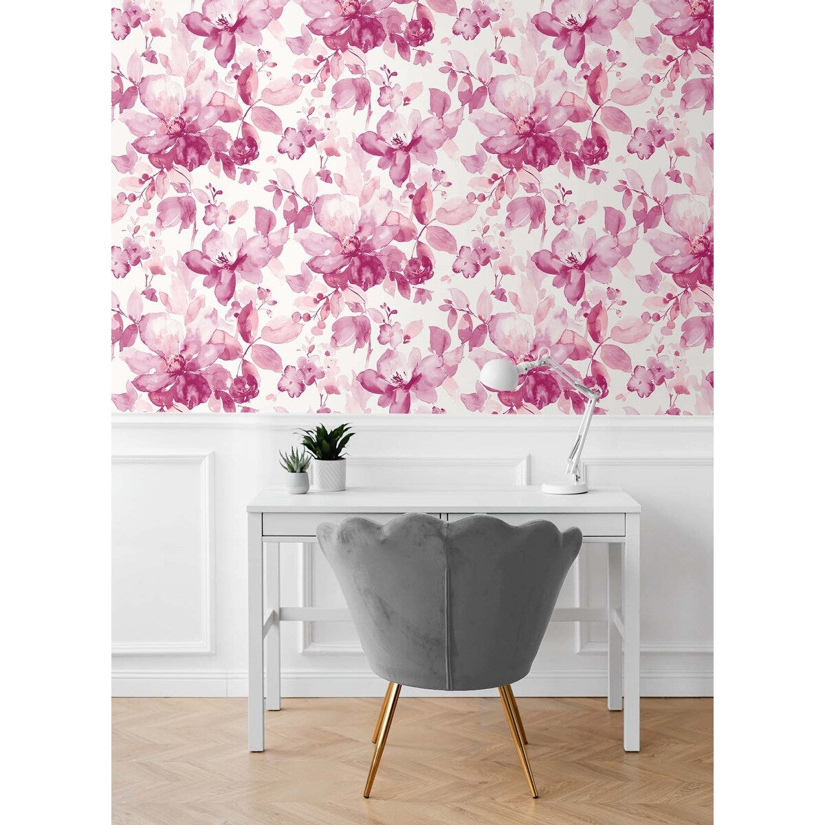 NextWall Watercolor Flower Peel and Stick Wallpaper