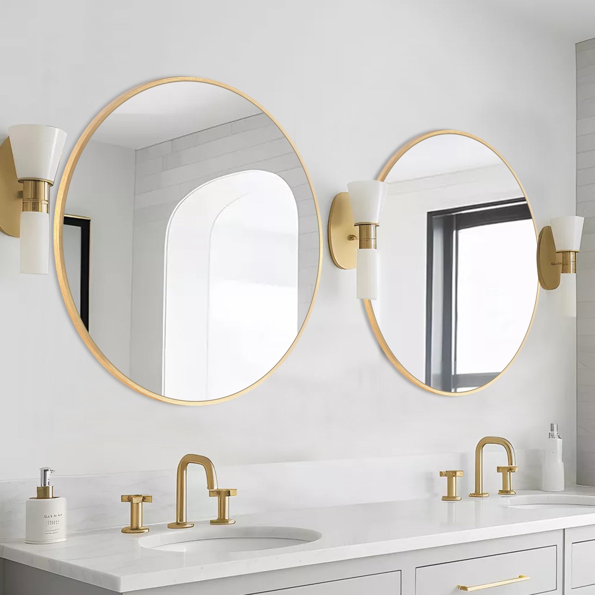 Modern Bathroom Wall Mounted Round Vanity Mirror