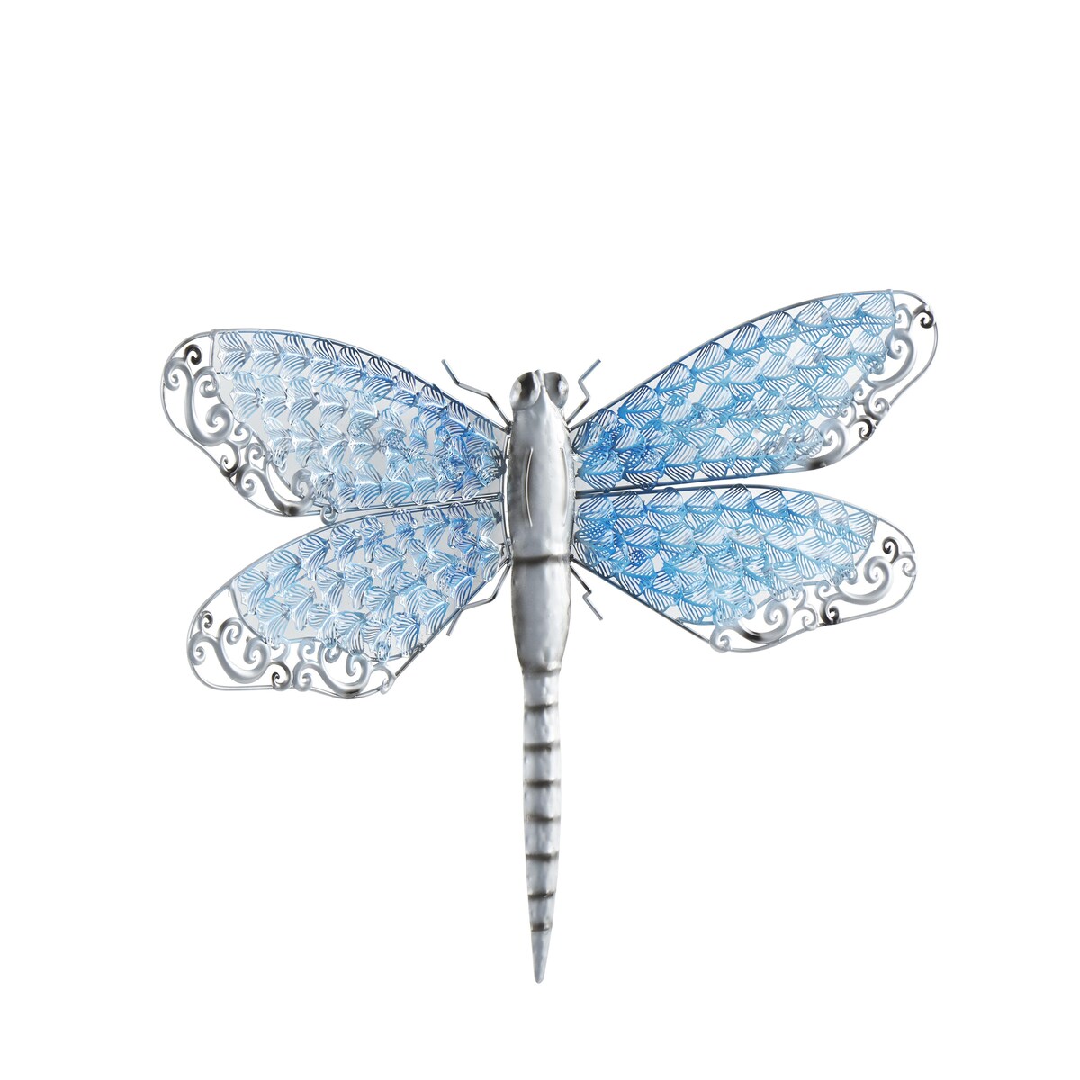 Metal Dragonfly Indoor Outdoor Home Wall Decor - Blue - Roche River Decor