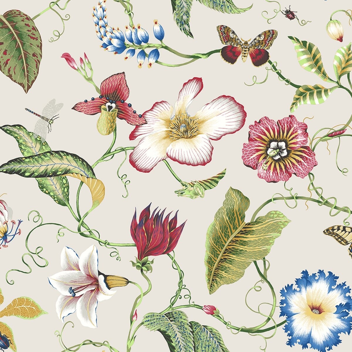 NextWall Summer Garden Floral Peel and Stick Wallpaper