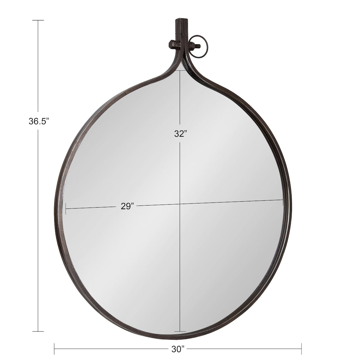 Kate and Laurel Yitro Round Wall Mirror