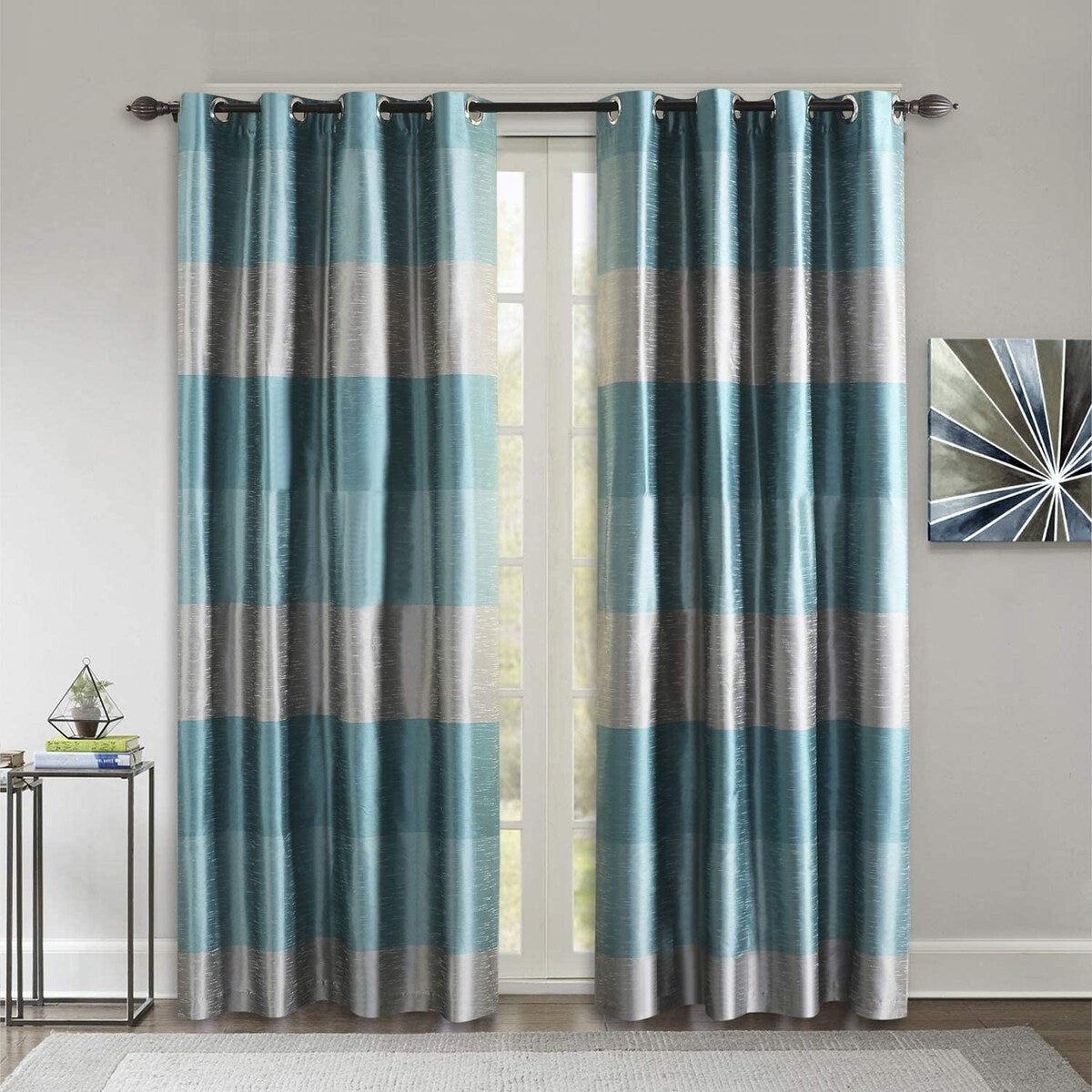 Deco Window 2 Pcs Blackout Curtain Panels Room Darkening Privacy with Thermal Insulation & Eyelets