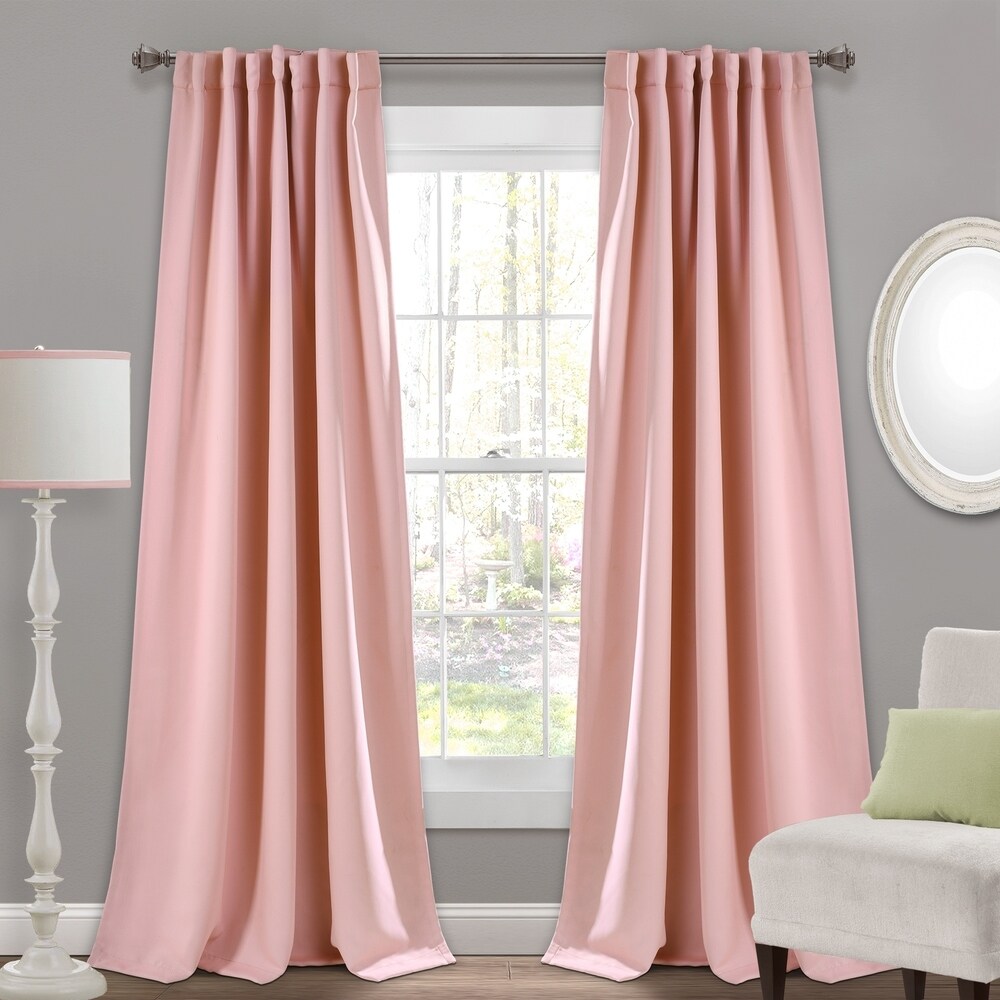 Porch & Den Linda Insulated Back Tab Blackout Window Curtain Panel Pair