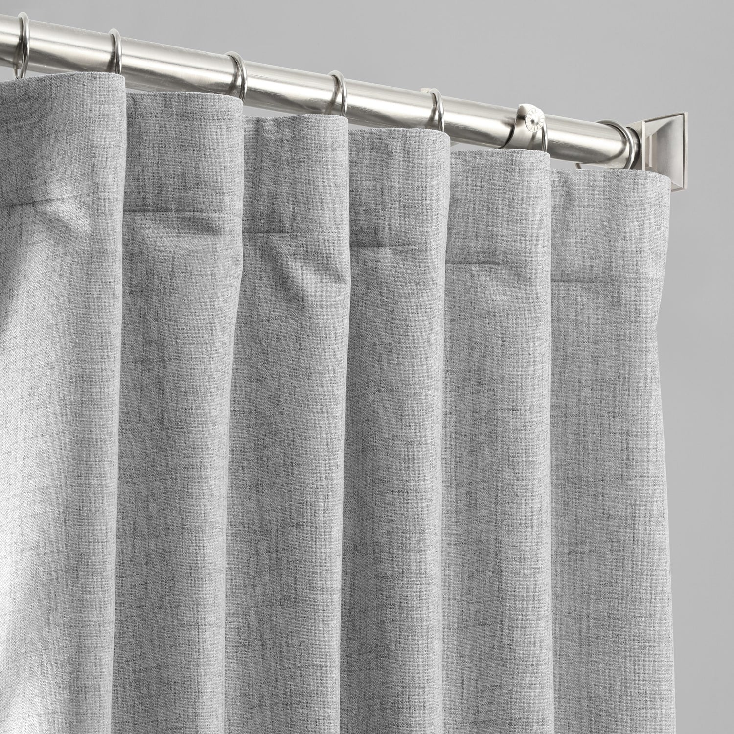 Exclusive Fabrics Vintage Thermal Cross Linen Weave Blackout Curtains (1 Panel)