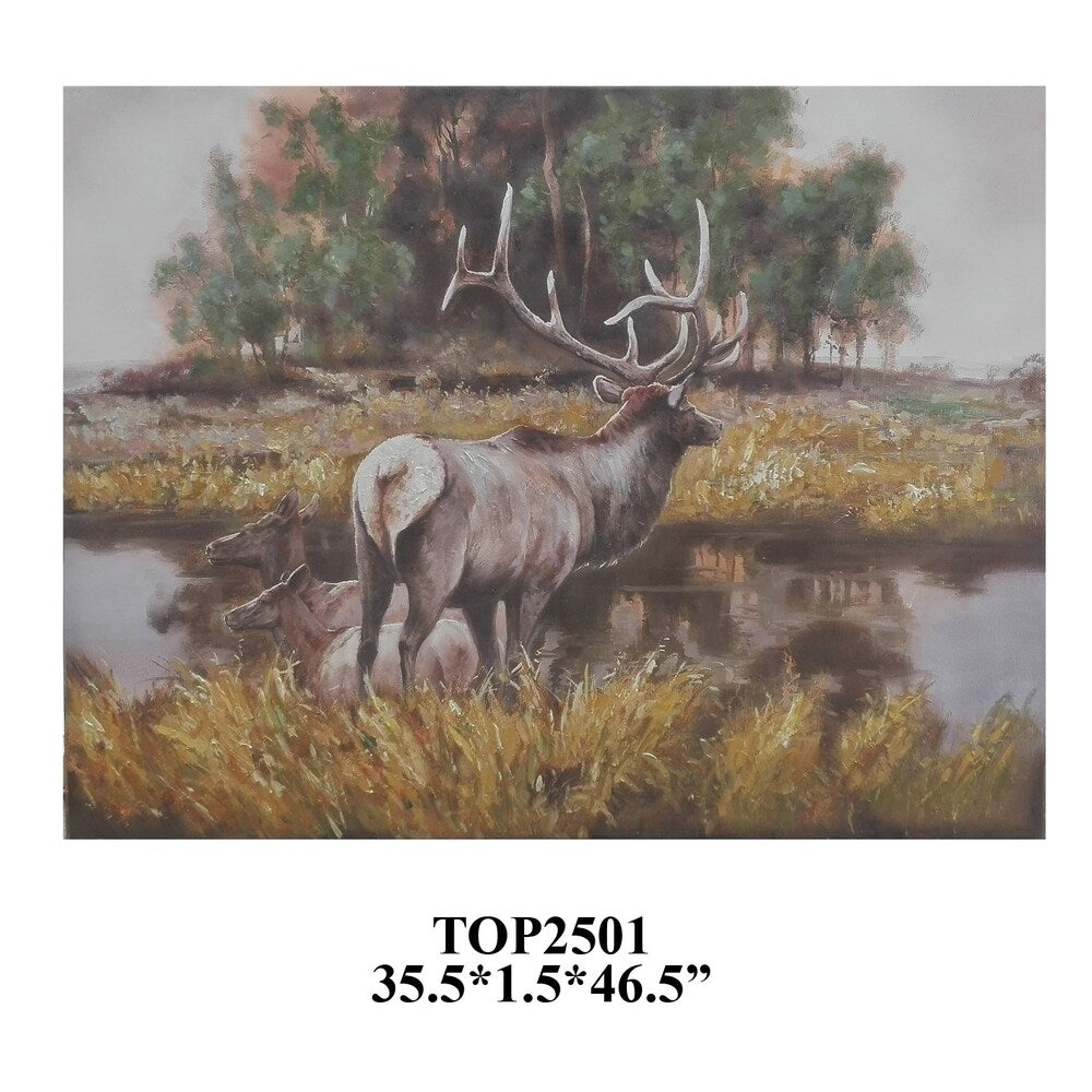 Trophy 2 Multicolor Horizontal Oil Painting - Multi-color