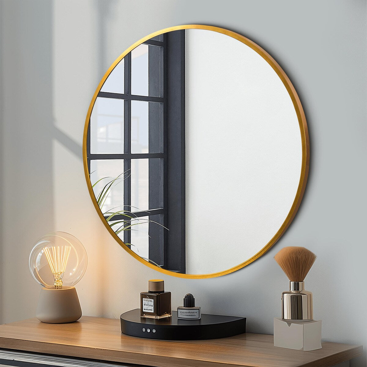 Round Mirror Wall Decor Round Mirror Bathroom Metal Frame