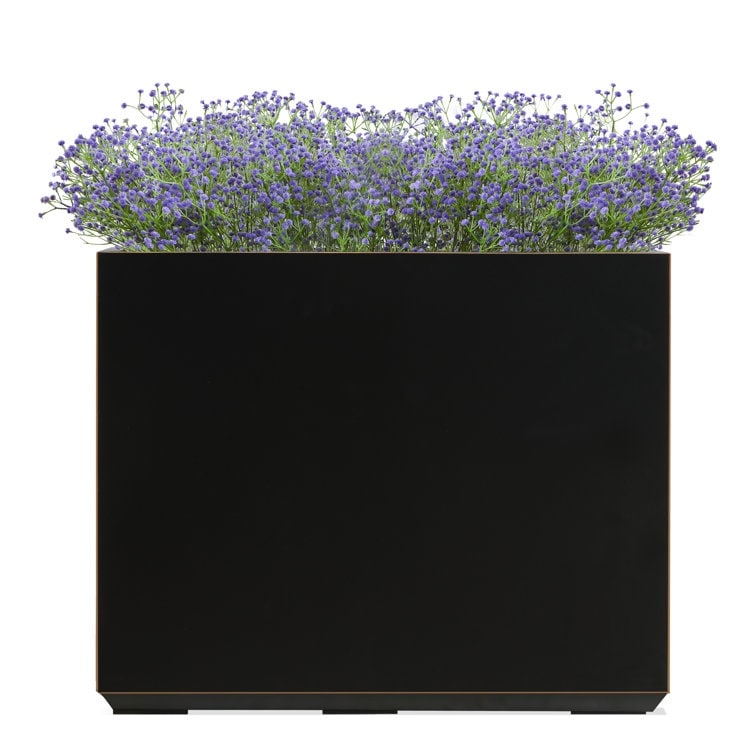 Metallic Heavy Planter for Outdoor Plants, 24.02 H x 30 W x 9.84 D	Tall and Long Metal Divider Planter Box