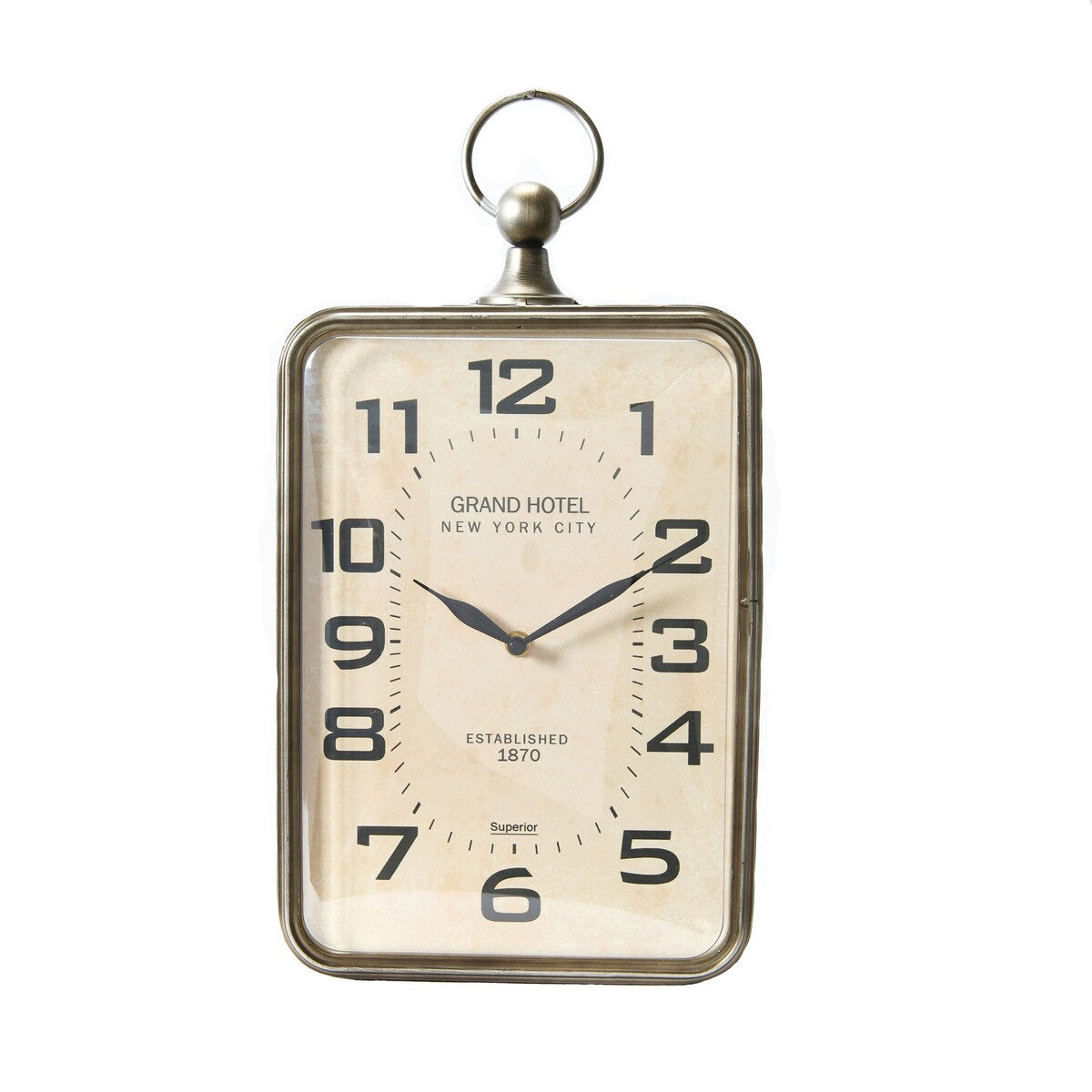 Metal Hanging Wall Clock with Handle